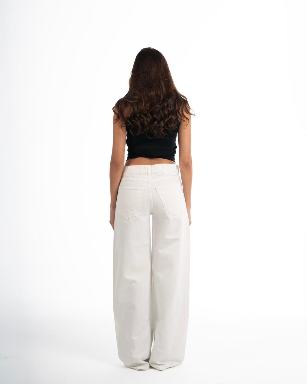 Wide Leg Jeans - Off White