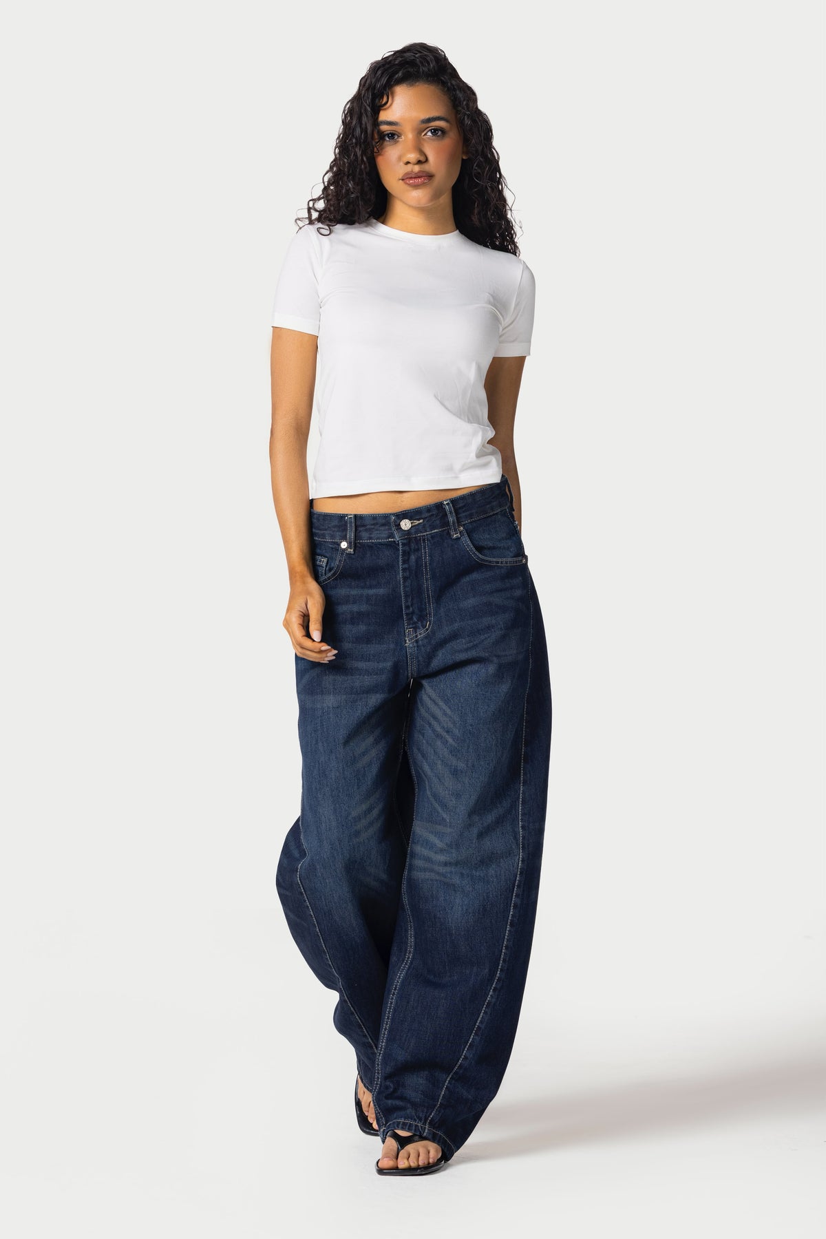 Barrel fit Jeans – Blue Raw | Eighties
