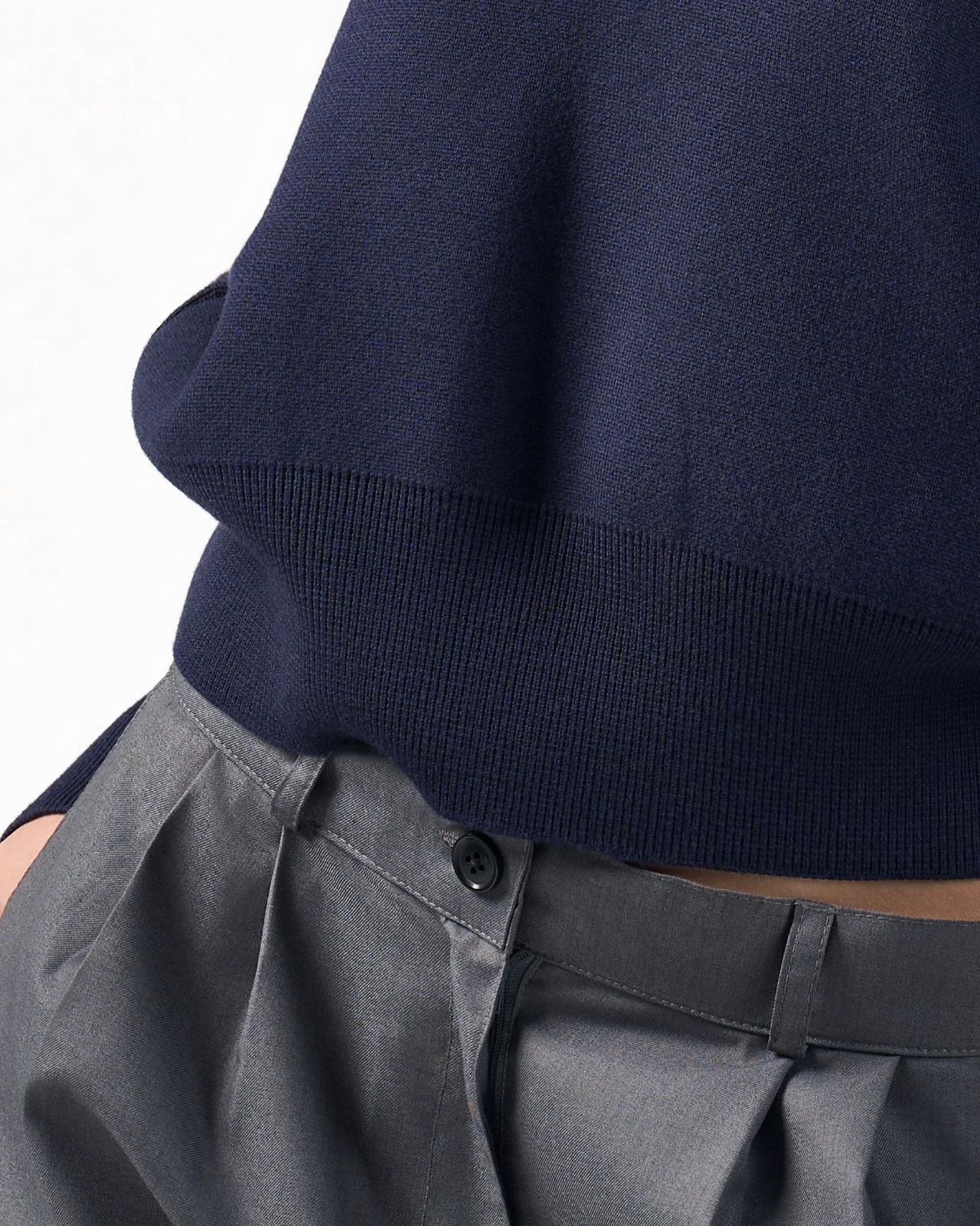 Knitted polo - navy