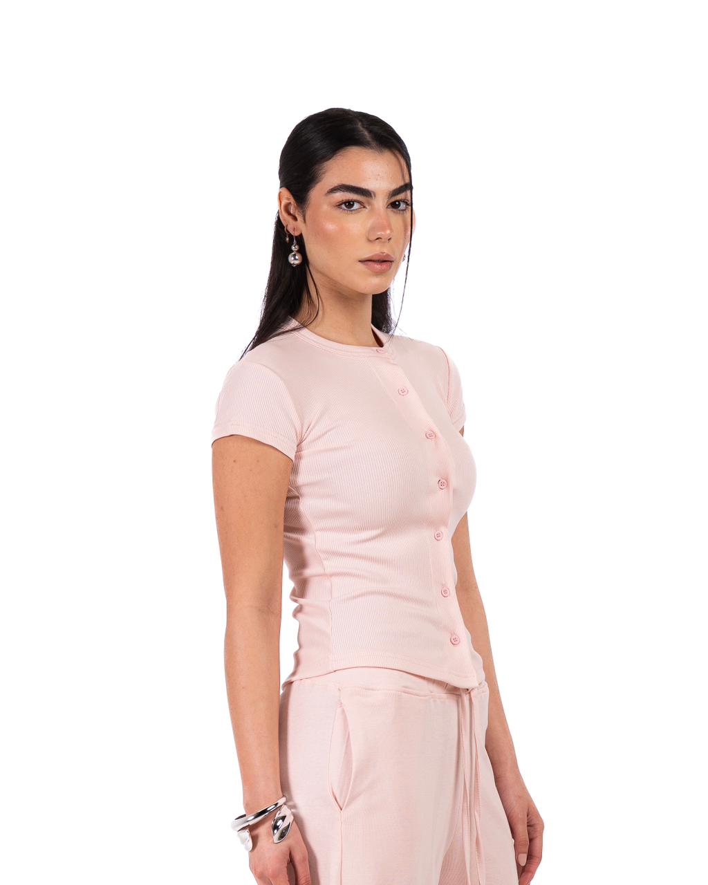 Short Sleeve buttons top - Simon