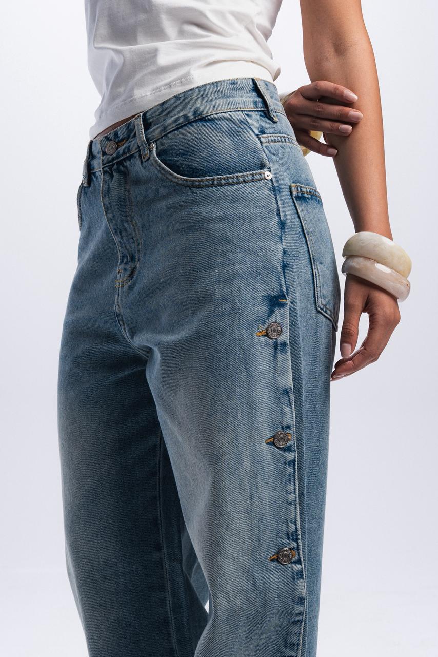Buttons Jeans - Light blue