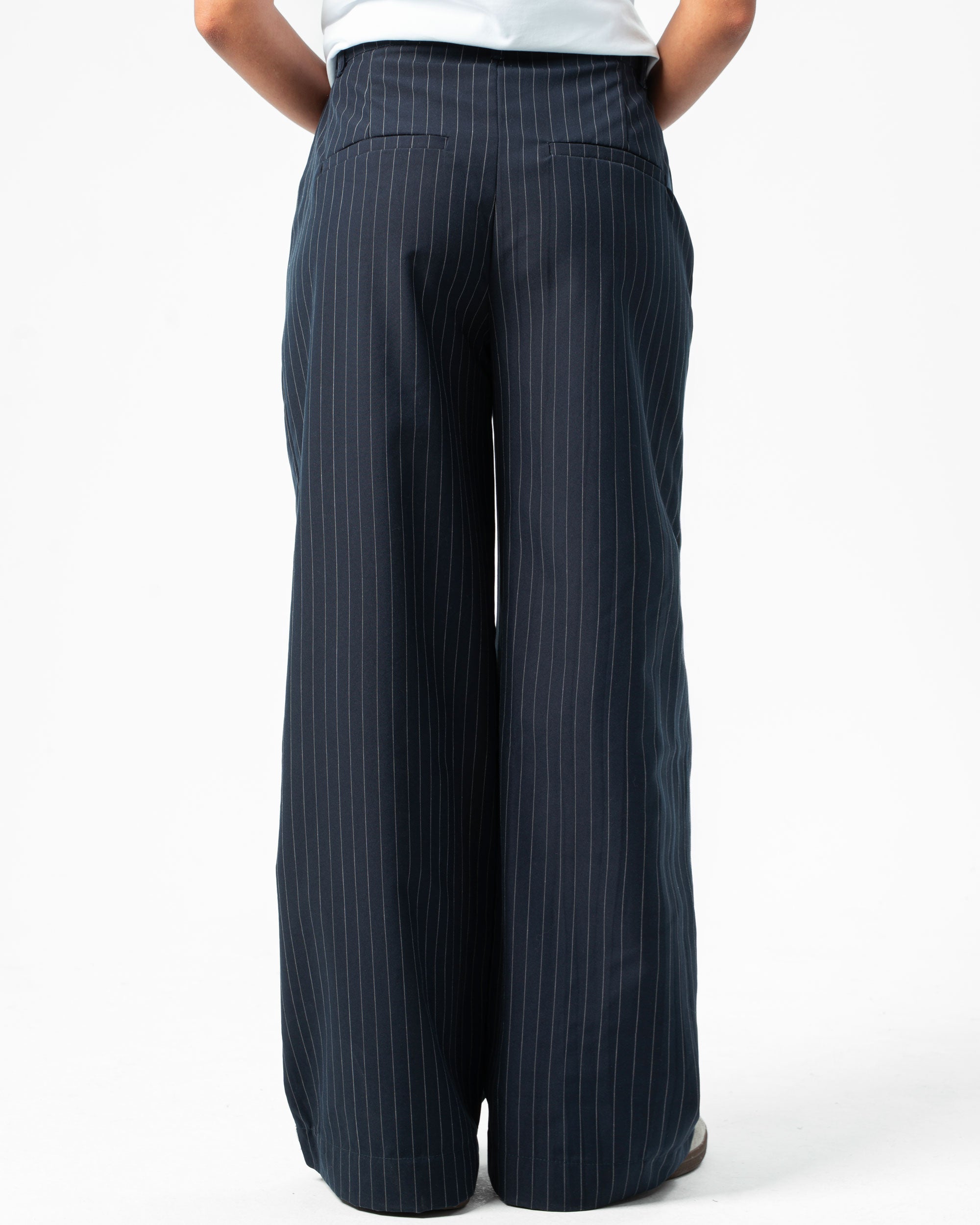 Classic Dark blue Pinstriped Pants