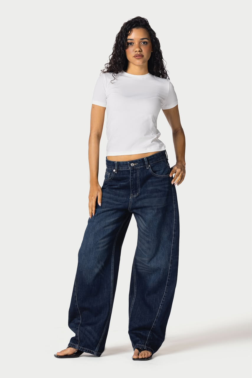 Barrel fit Jeans – Blue Raw – photo 3
