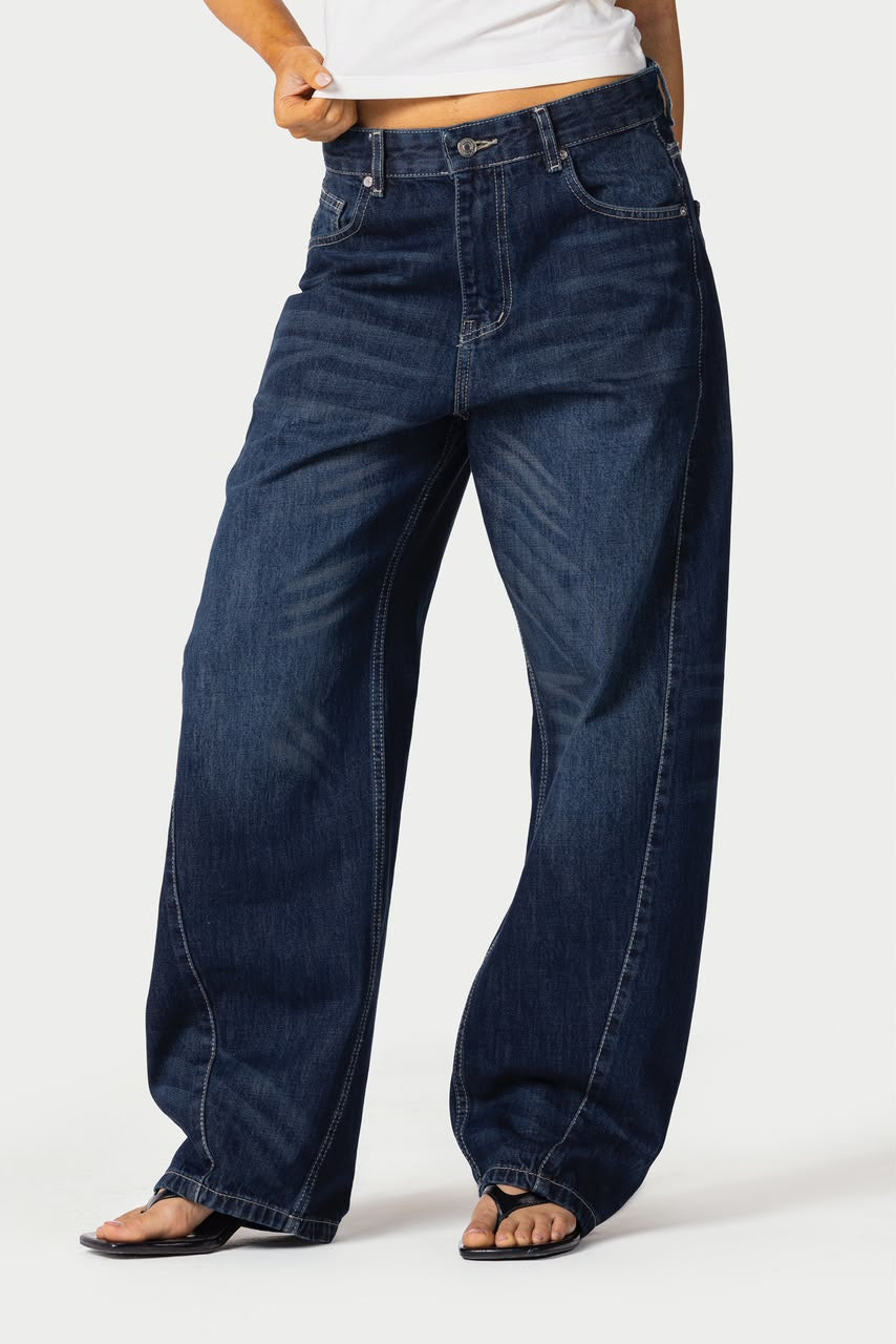 Barrel fit Jeans – Blue Raw – photo 7