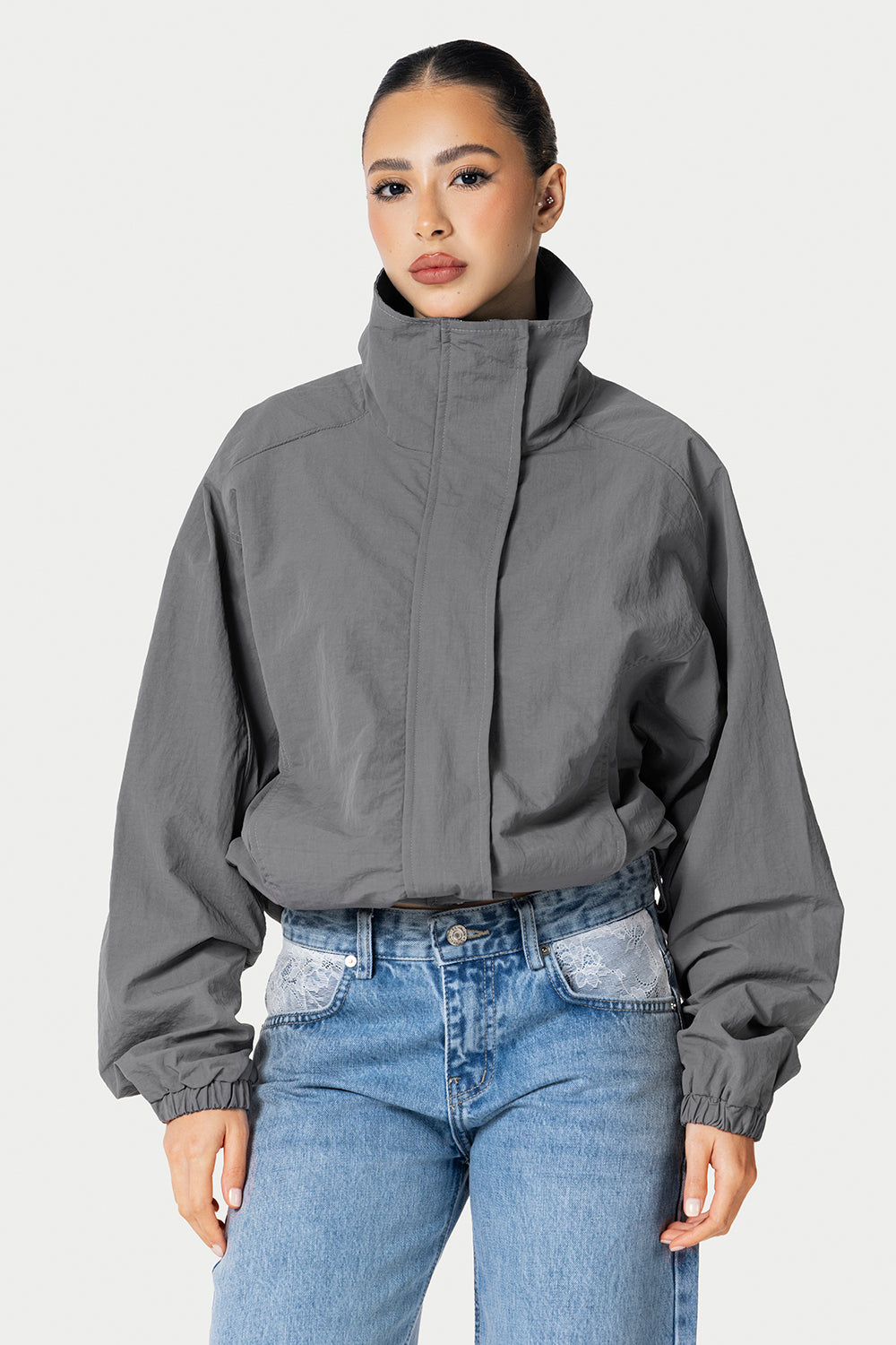 Windbreaker Jacket – Grey | Eighties