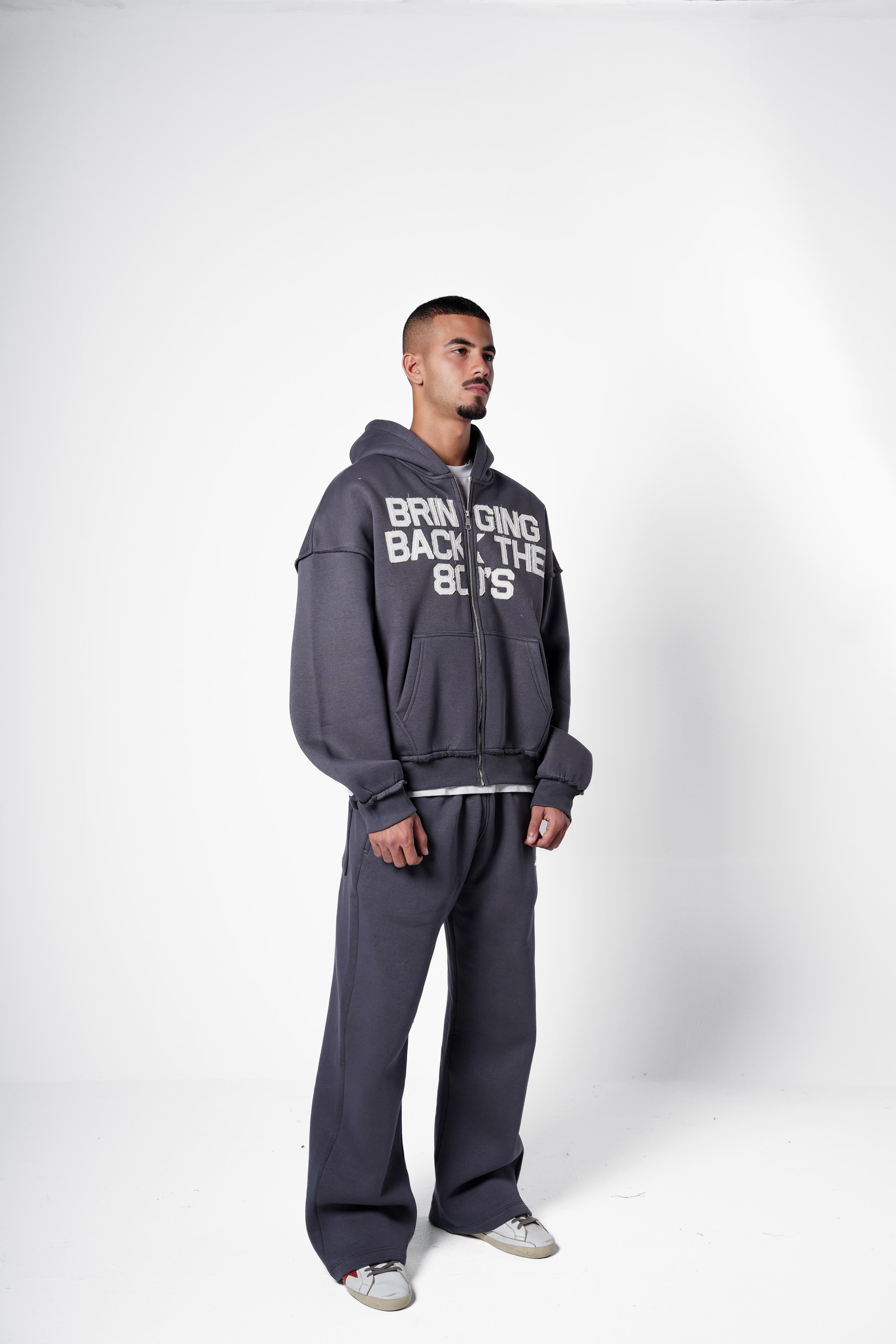 Bringing Back Zip Up - Dark Grey