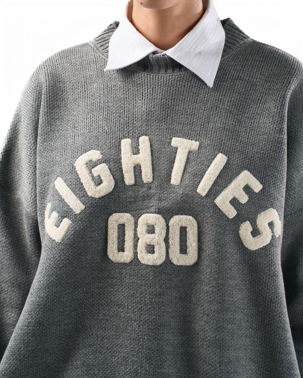 080 knitted sweater - grey