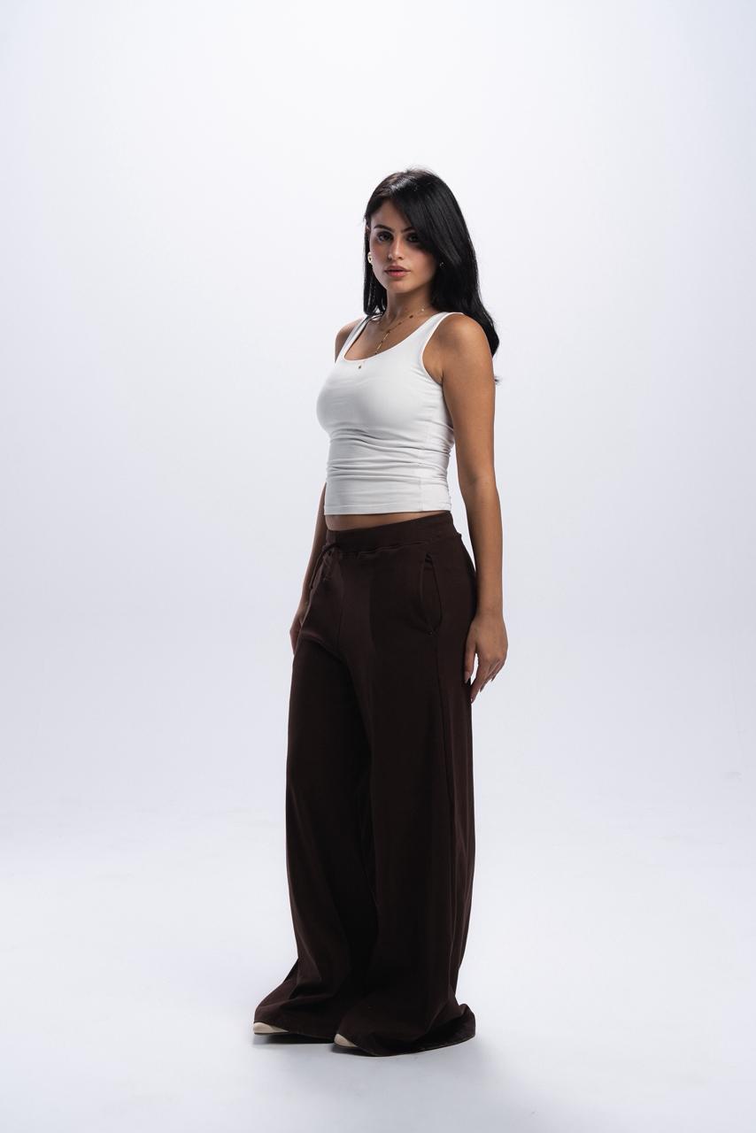 Relaxed Wide leg pants - Brown