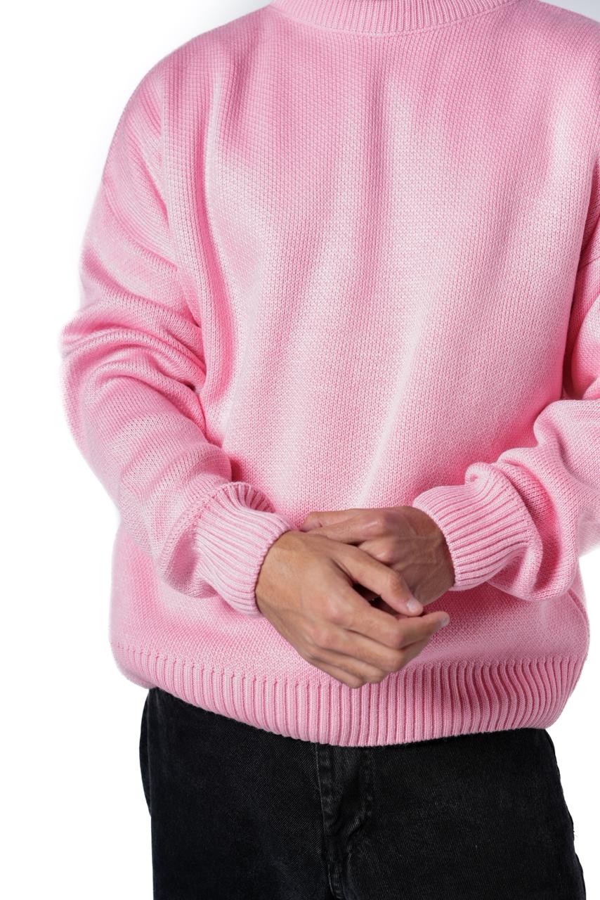 Basic knitted sweater - pink