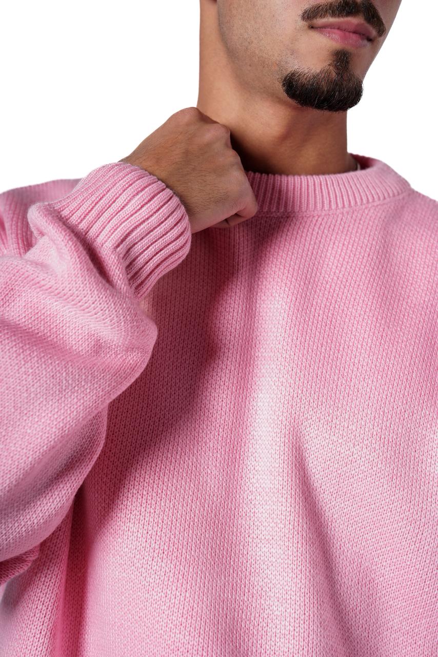 Basic knitted sweater - pink