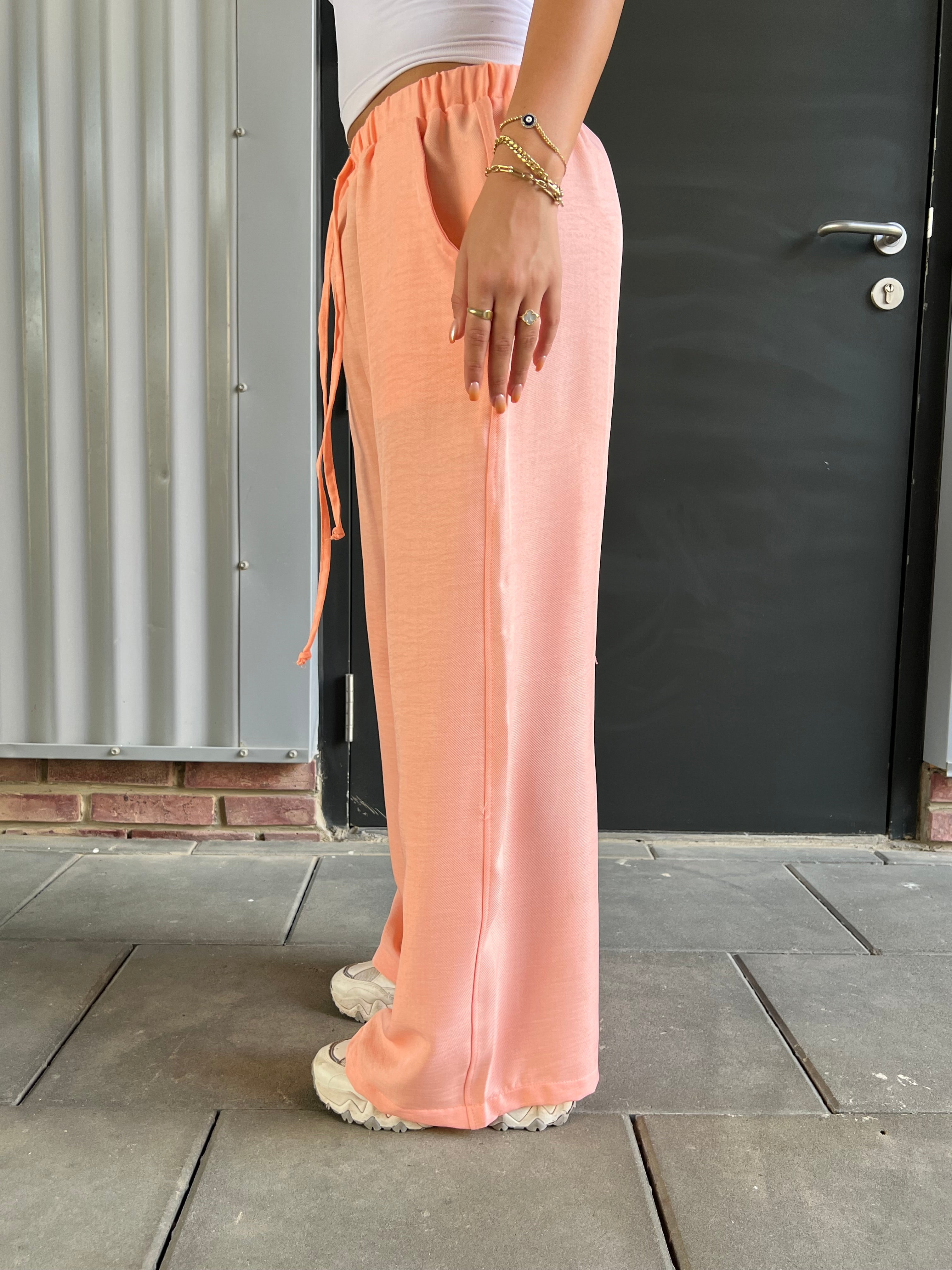 Pink baggy Linen Pants