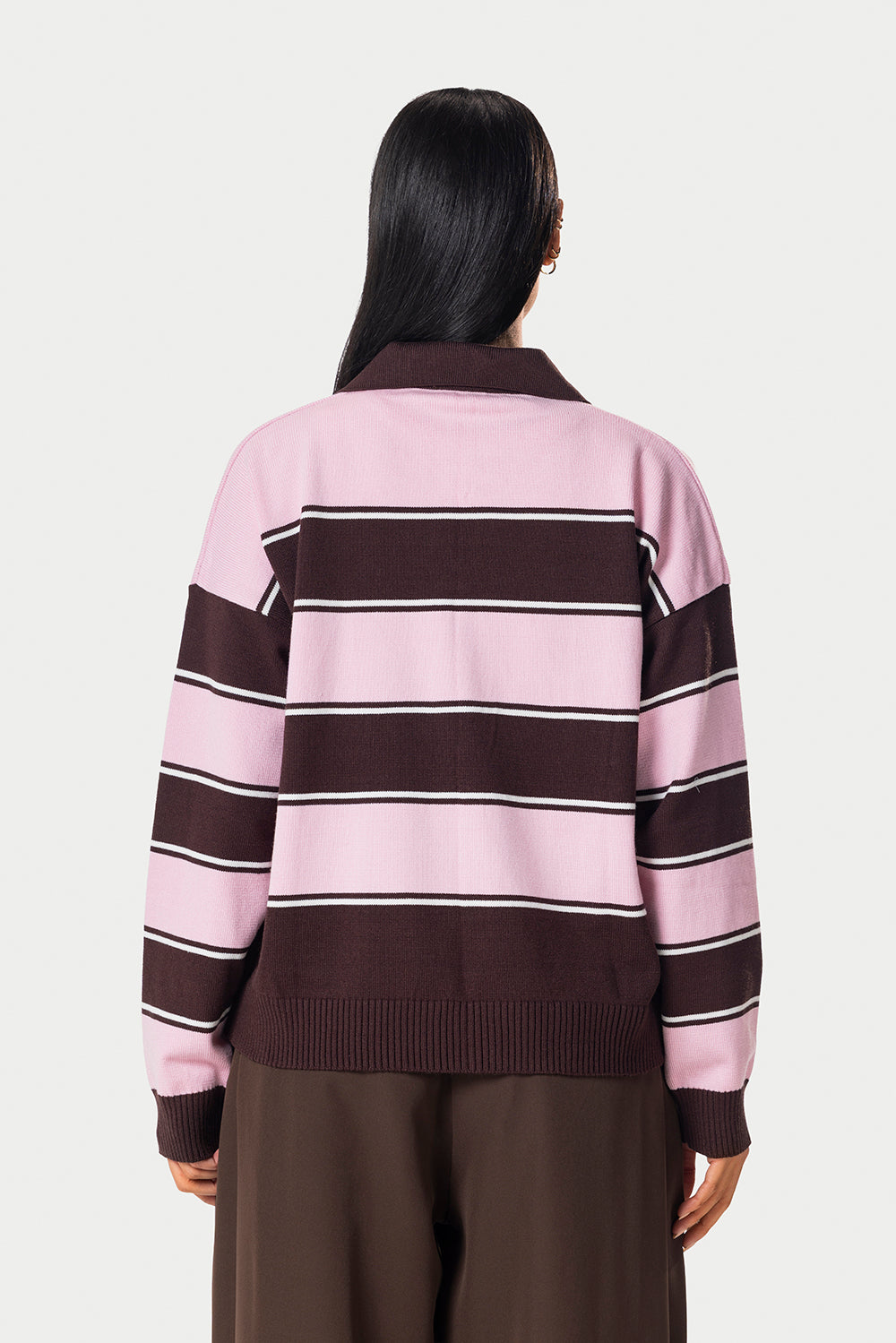 Polo Striped Sweater – Pink – photo 4