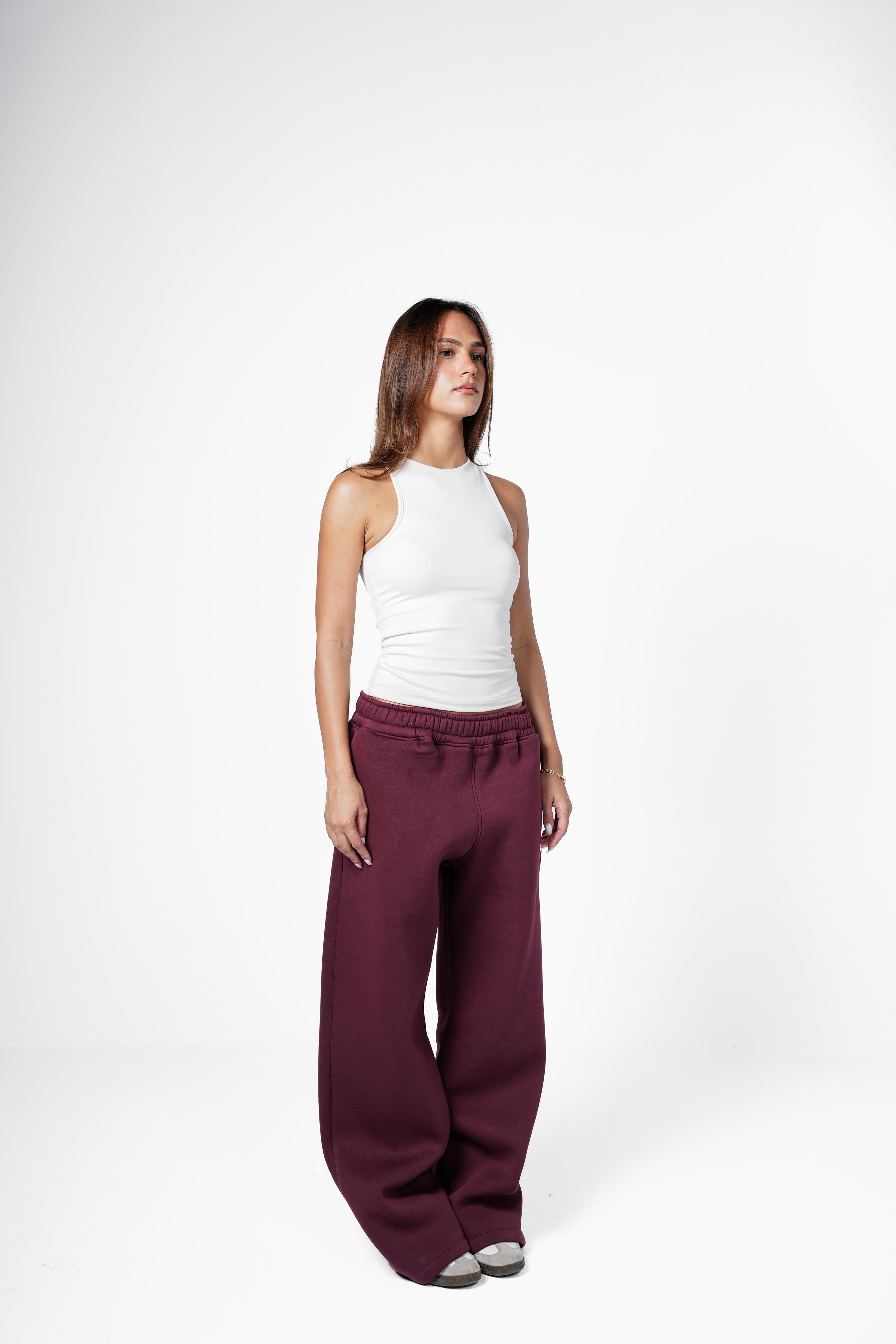 Baggy Sweatpants - Burgundy