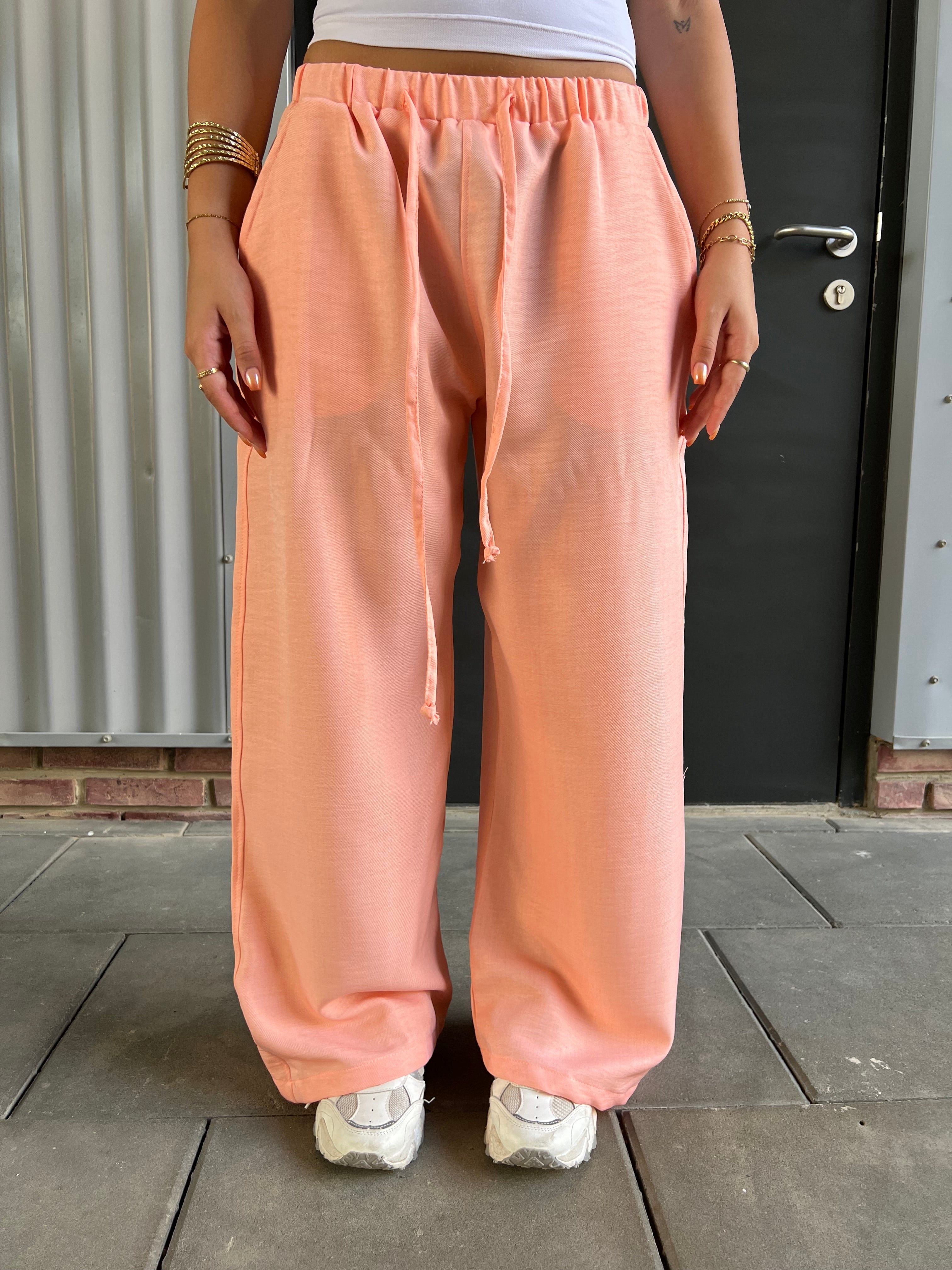 Pink baggy Linen Pants