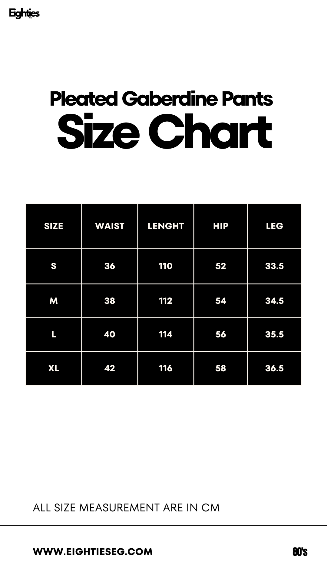 Pleated Gabardine Trousers - Beige — Size chart