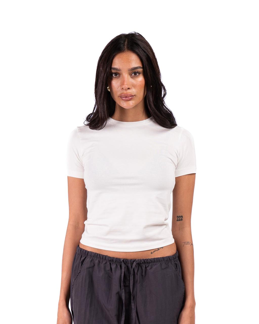 Short Sleeve Round Top - OFF-White