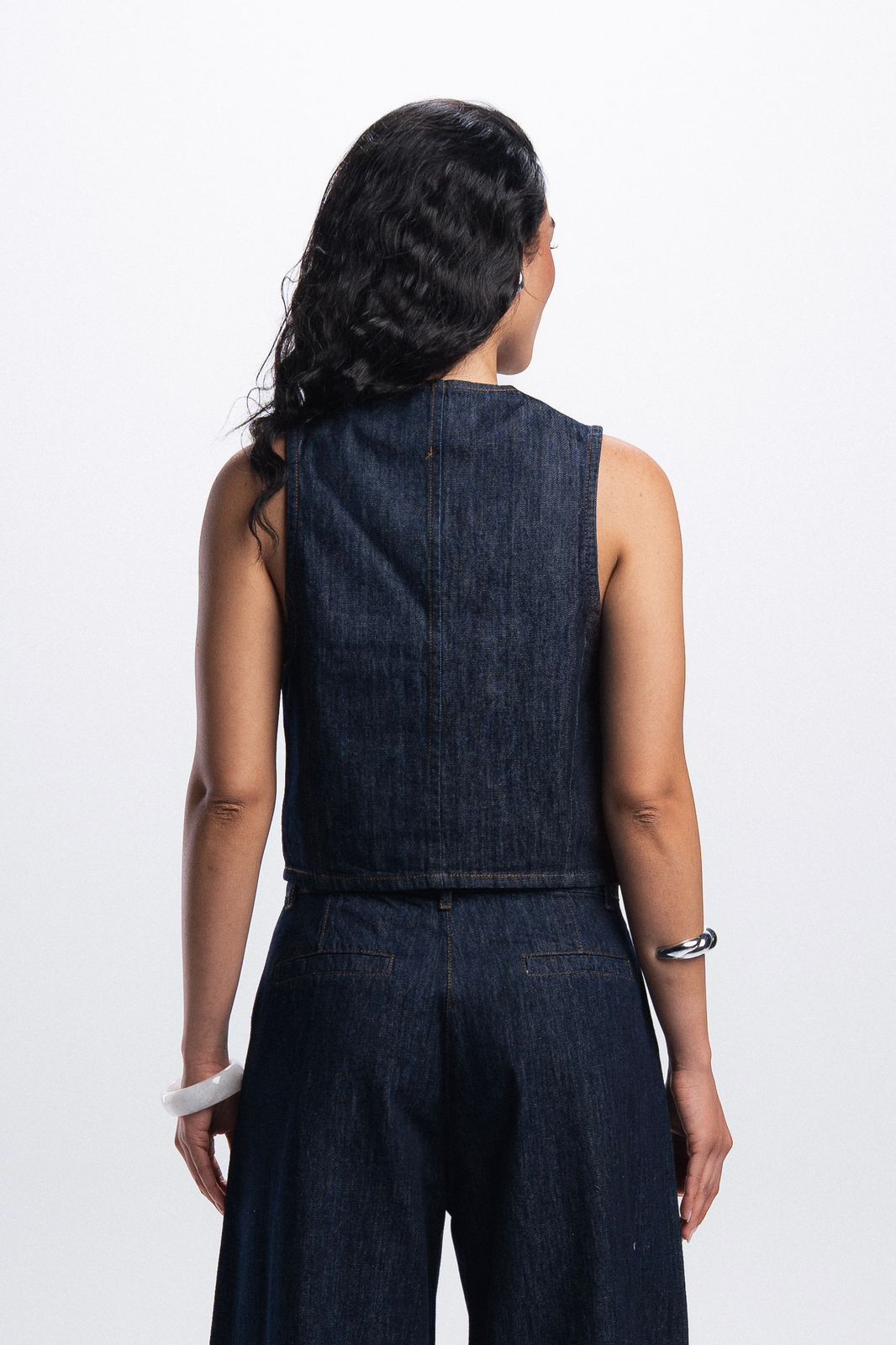 Denim Vest - Blue Raw