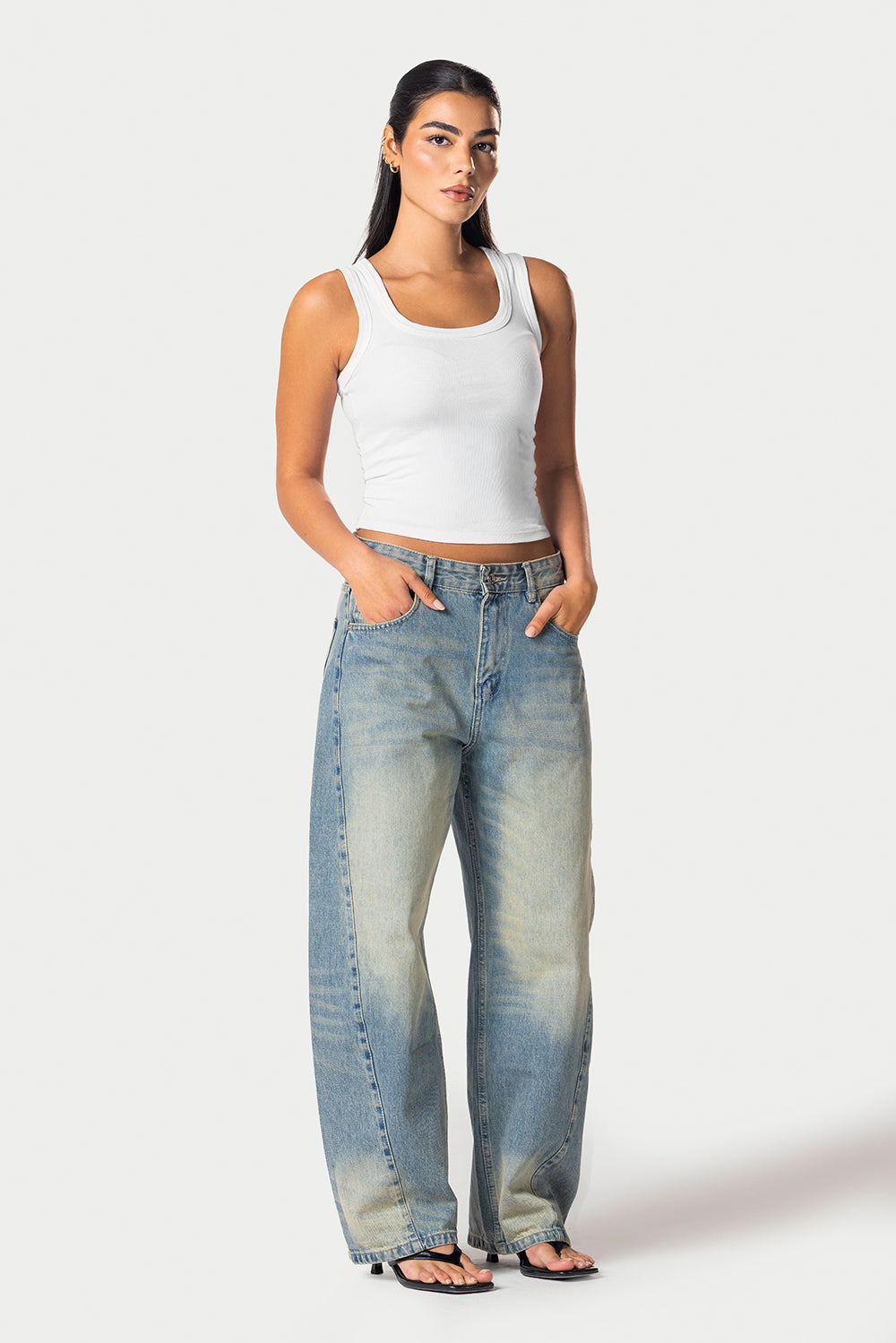 Barrel fit Jeans – light blue | Eighties
