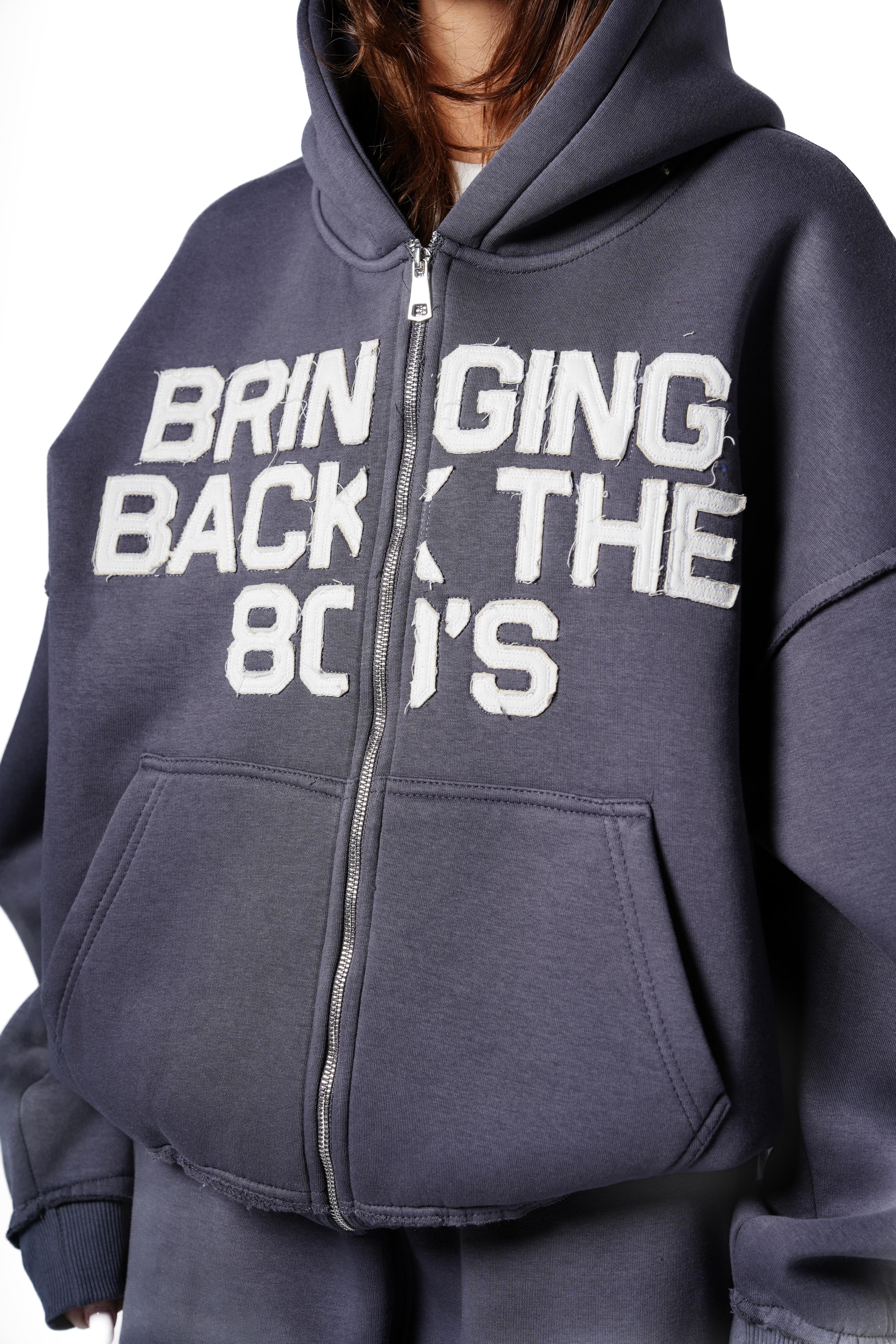 Bringing Back Zip Up - Dark Grey