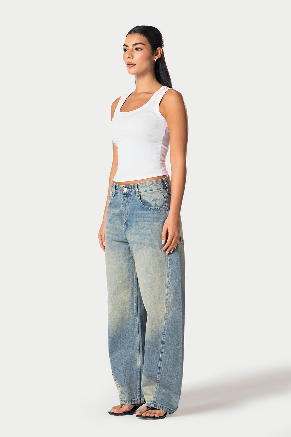 Barrel fit Jeans – light blue – photo 4