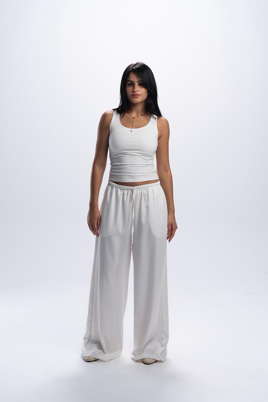Satin Pants - Off white