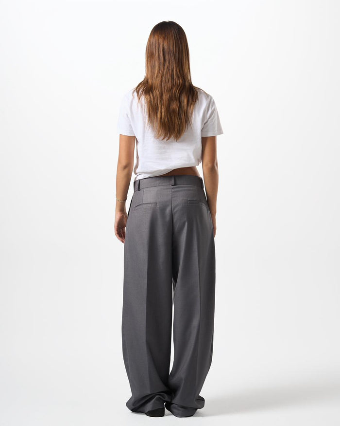 Wide Leg Tailored PantsGrey — free download