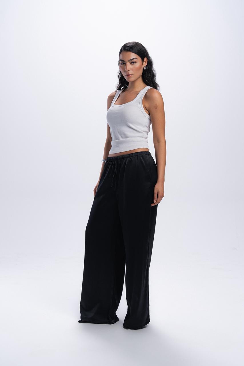 Satin Pants - Black
