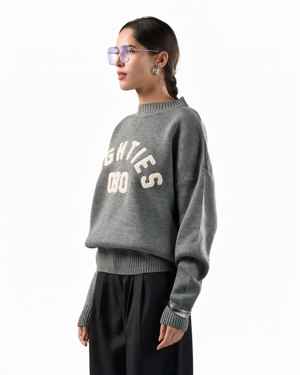 080 knitted sweater - grey