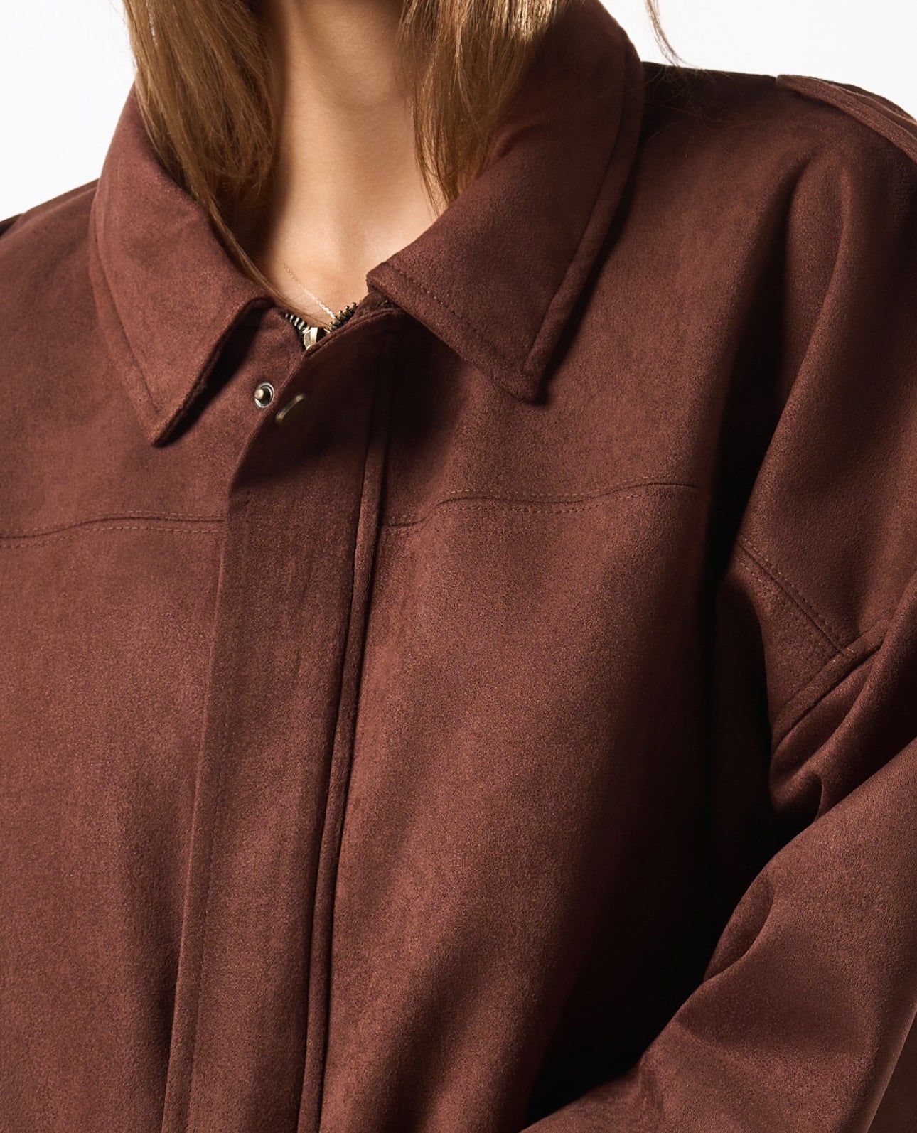 Suede bomber jacket - brown