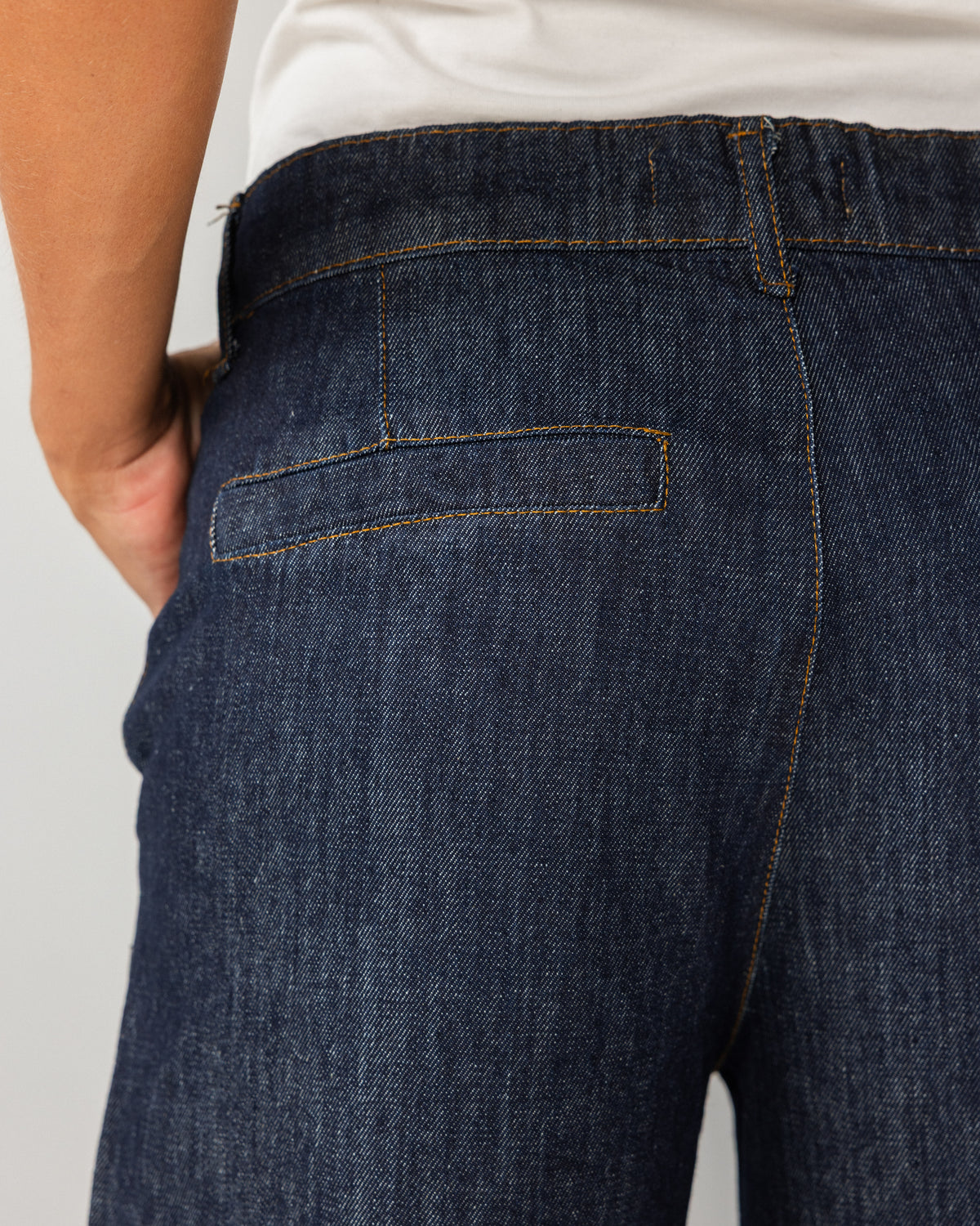 Front seam straight jeans  - Blue Raw