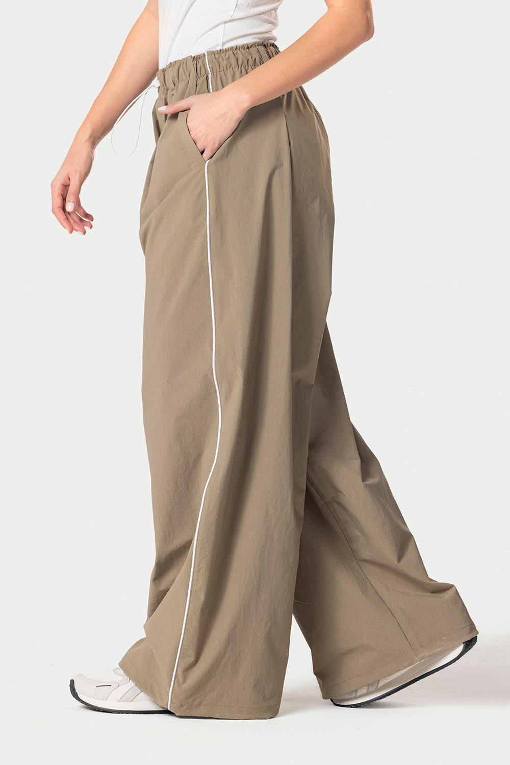 Side Line Wide Leg Pants – Olive – photo 8