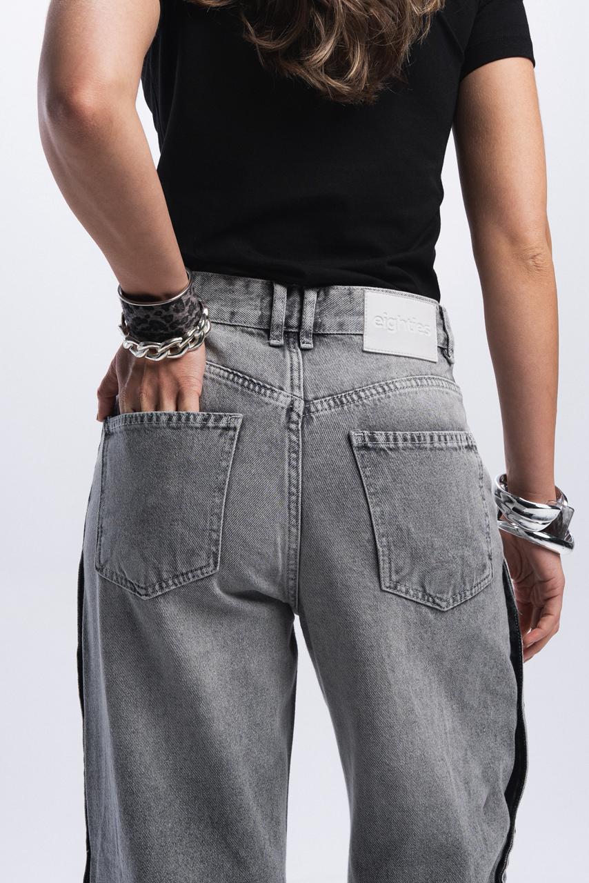 Buttons Jeans - Light Grey