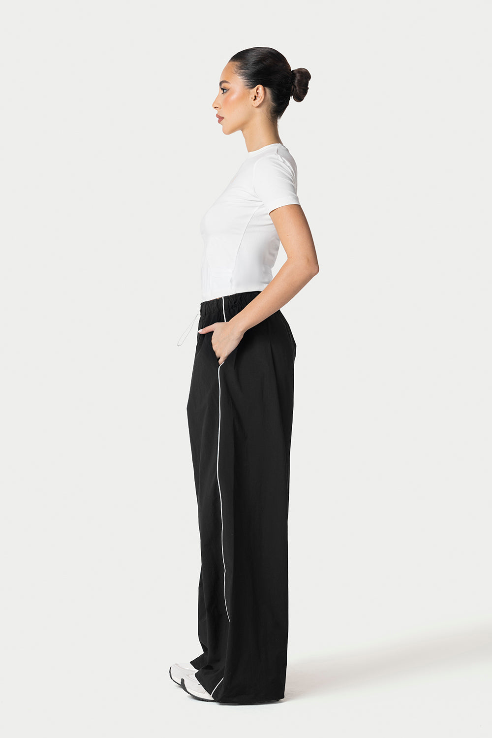 Side Line Wide Leg Pants – Black – photo 6