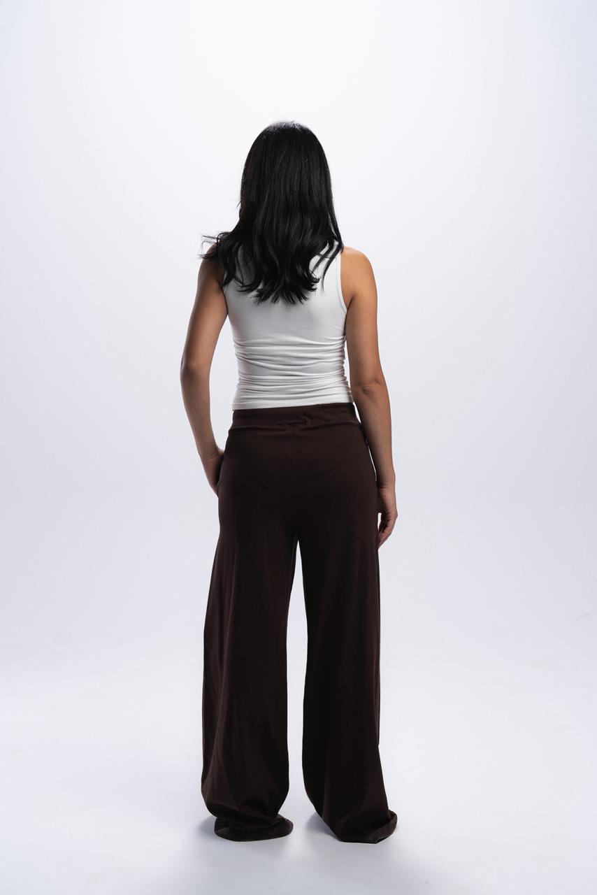 Relaxed Wide leg pants - Brown