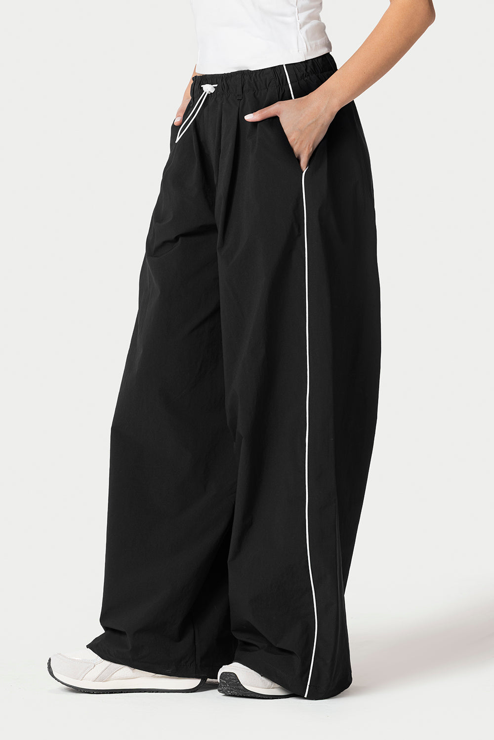 Side Line Wide Leg Pants – Black – photo 8