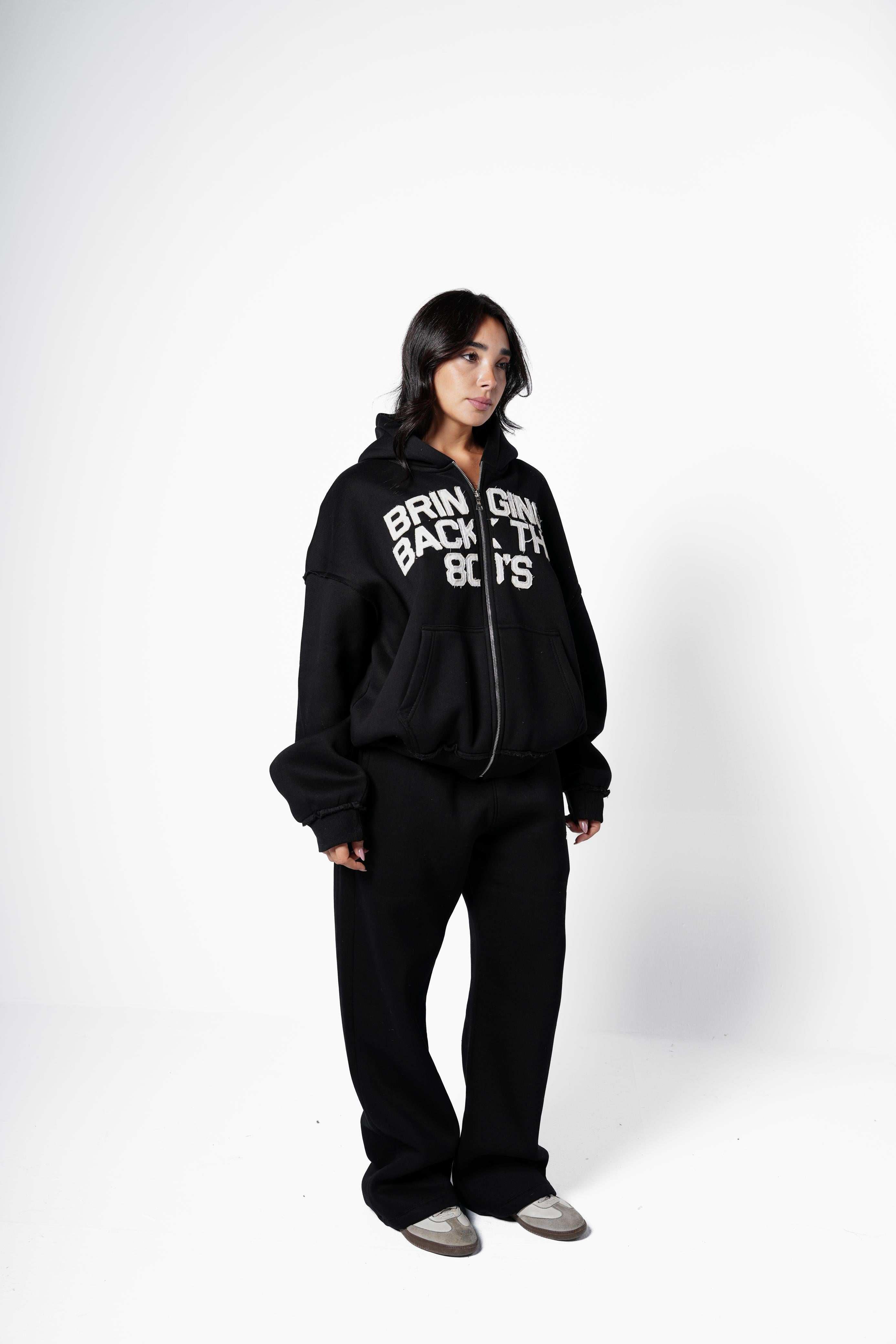 Bringing Back Zip Up - Black