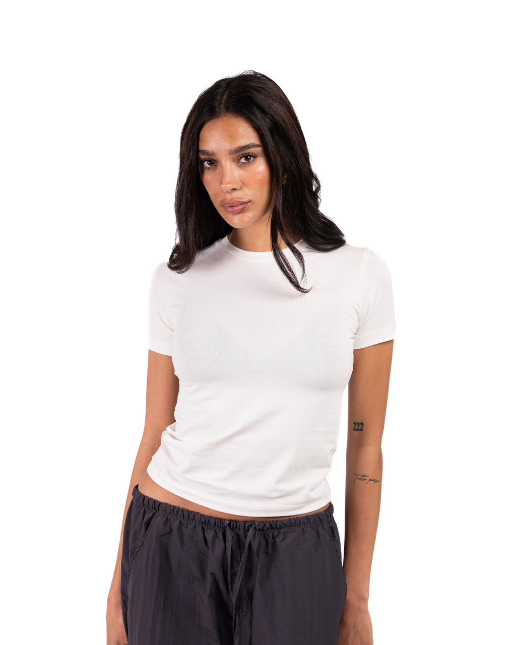 Short Sleeve Round Top - OFF-White