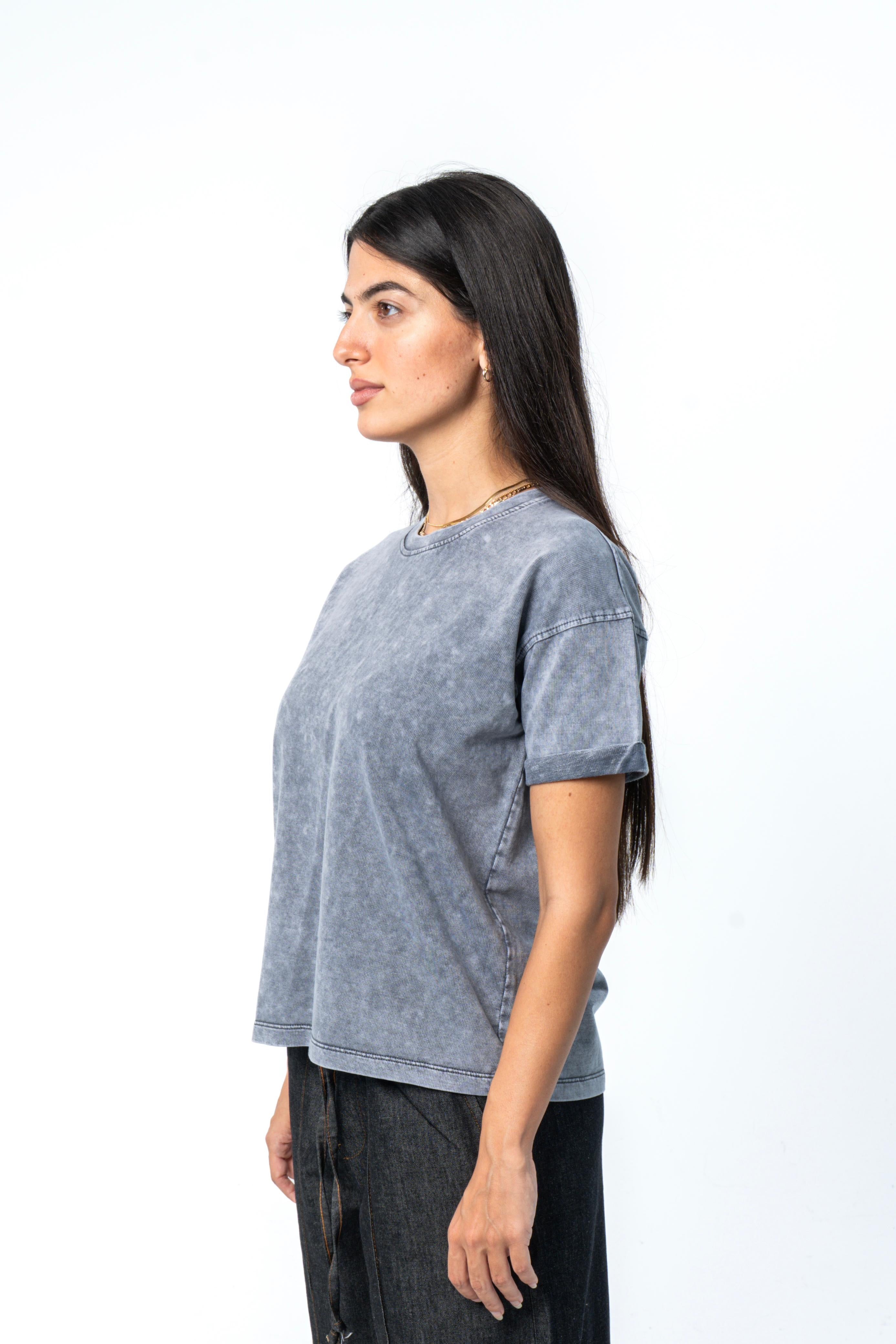 Relaxed Washed Tee - Grey