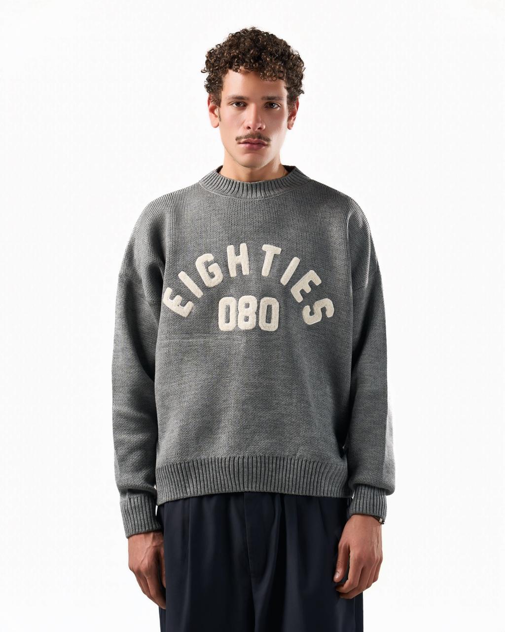 080 knitted sweater - grey