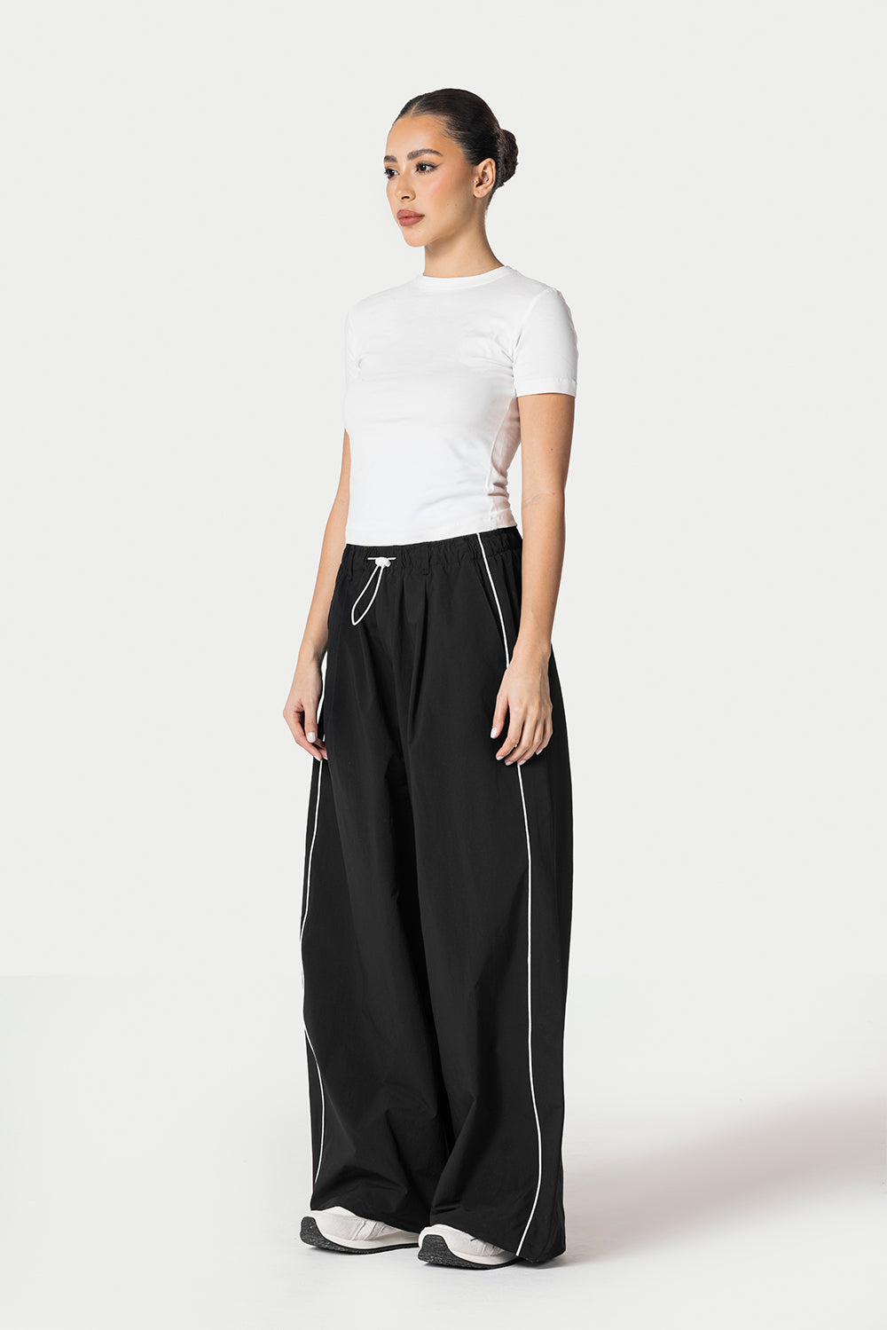 Side Line Wide Leg Pants – Black – photo 5