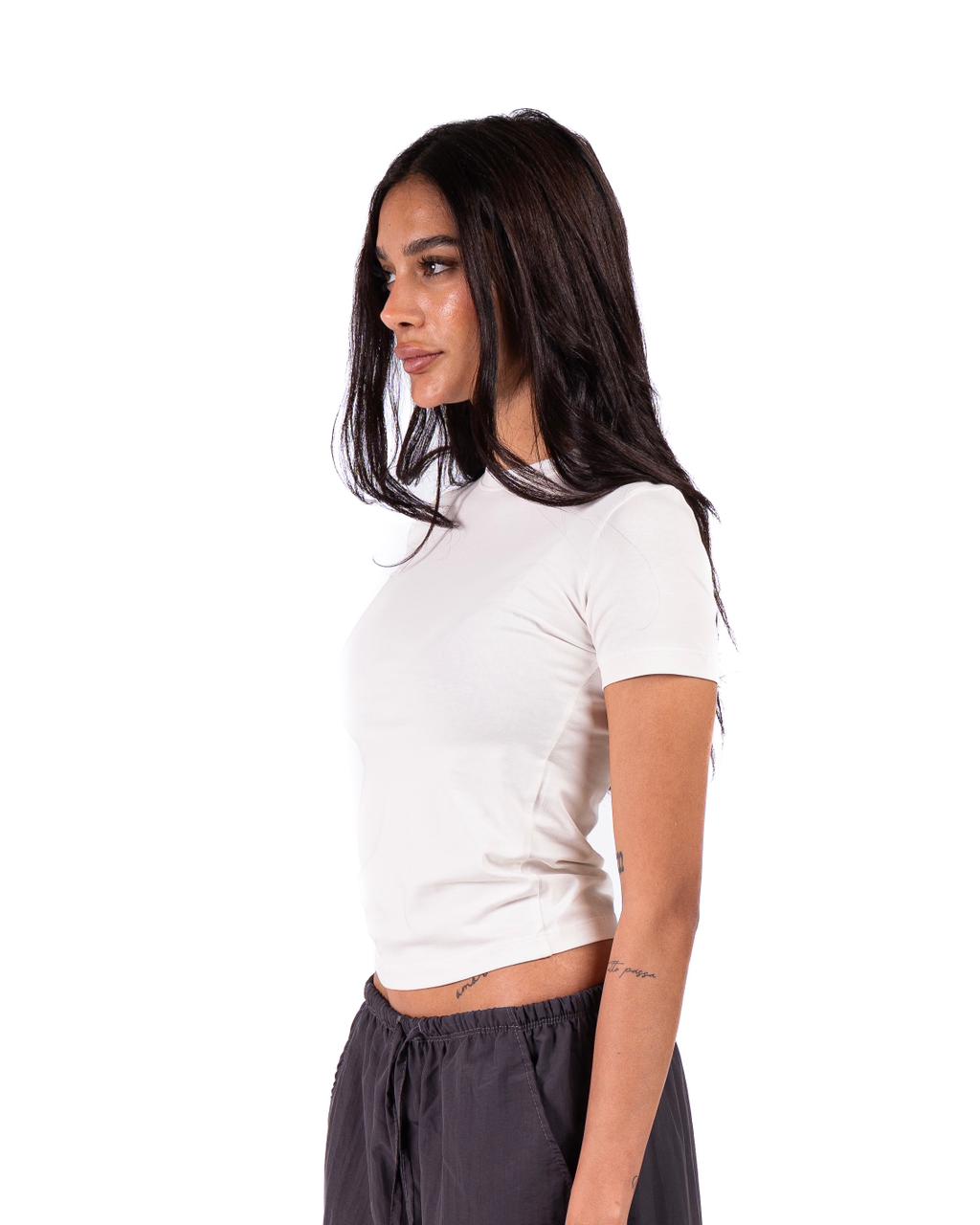 Short Sleeve Round Top - OFF-White