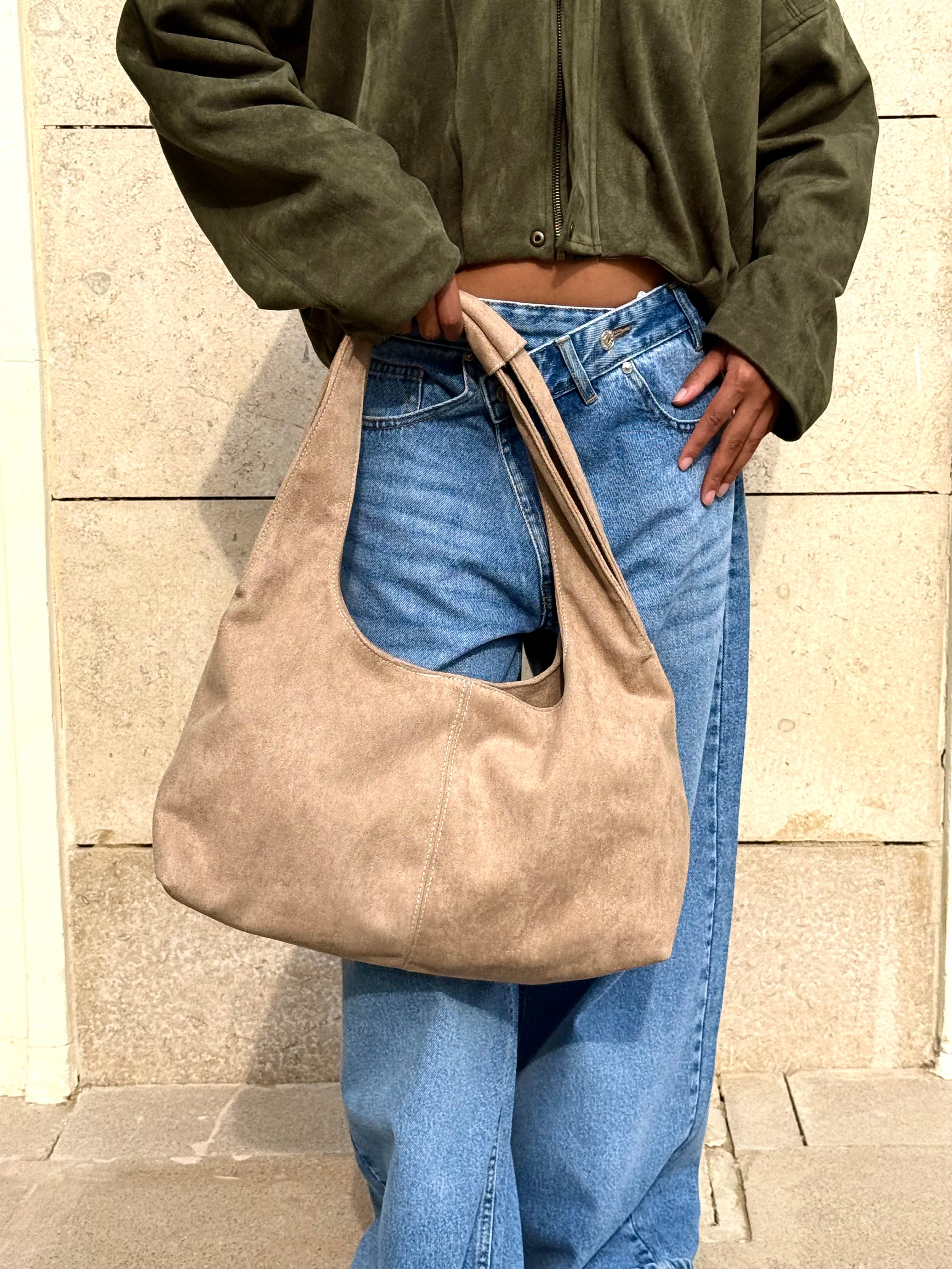 Suede Bag - beige
