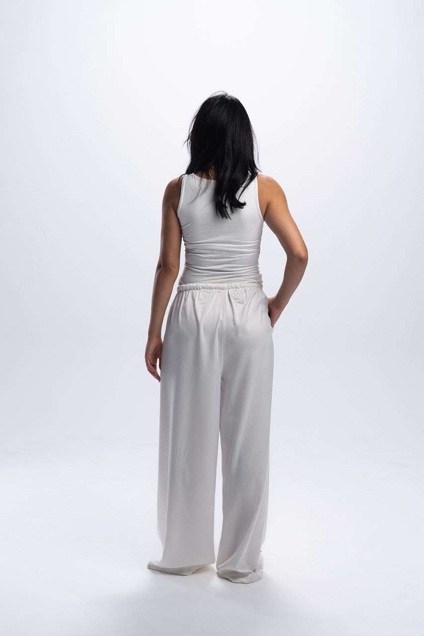 Satin Pants - Off white