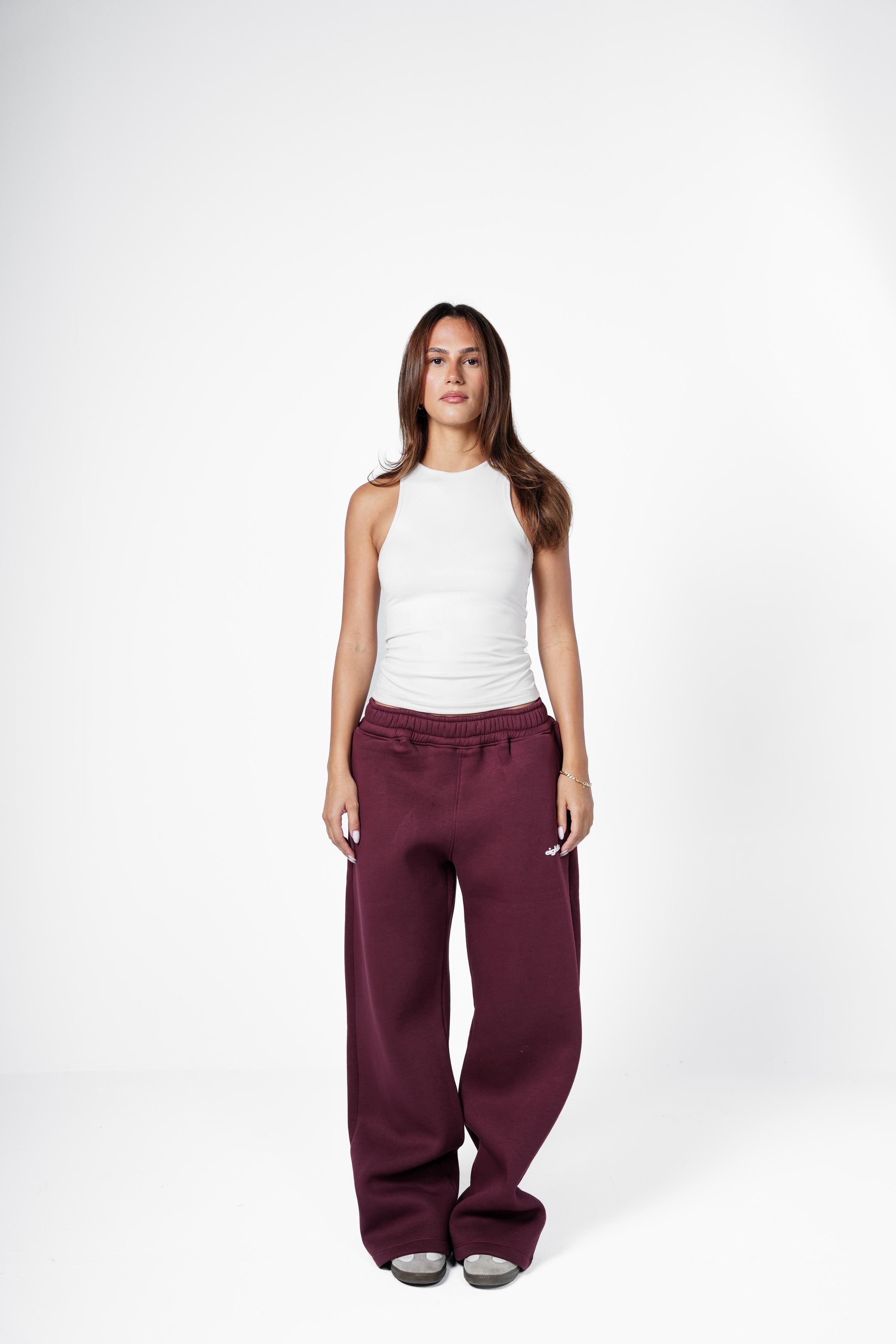 Baggy Sweatpants - Burgundy