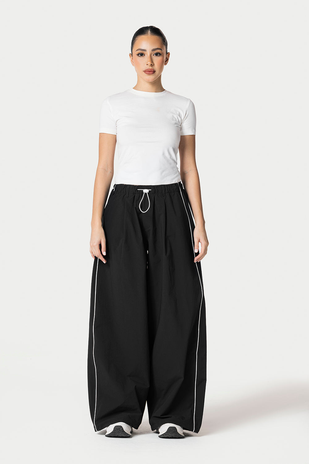 Side Line Wide Leg Pants – Black | Eighties