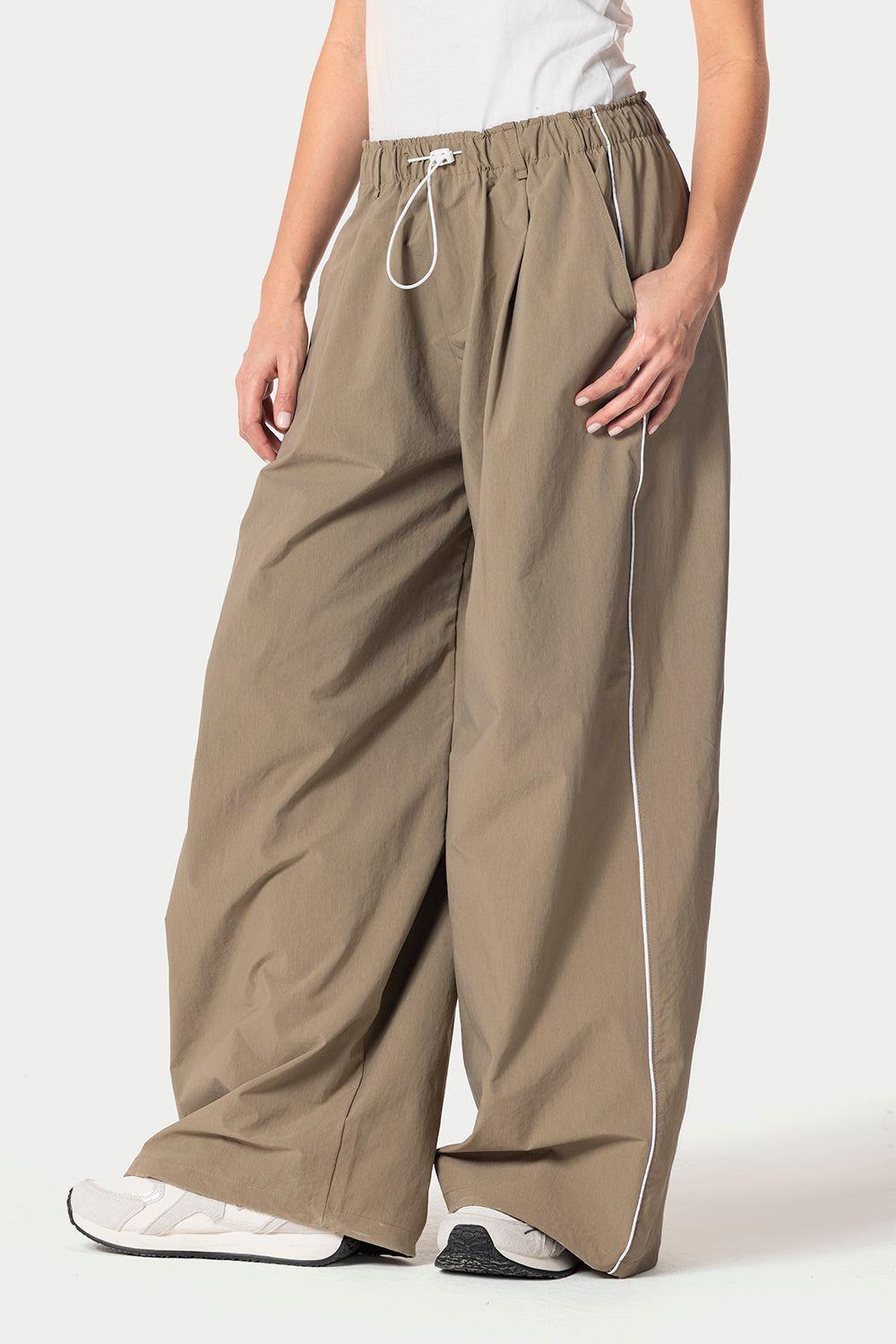 Side Line Wide Leg Pants – Olive – photo 7