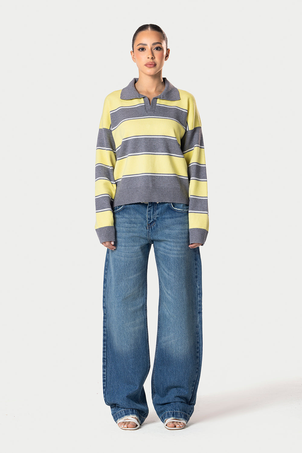 Polo Striped Sweater – Yellow – photo 4