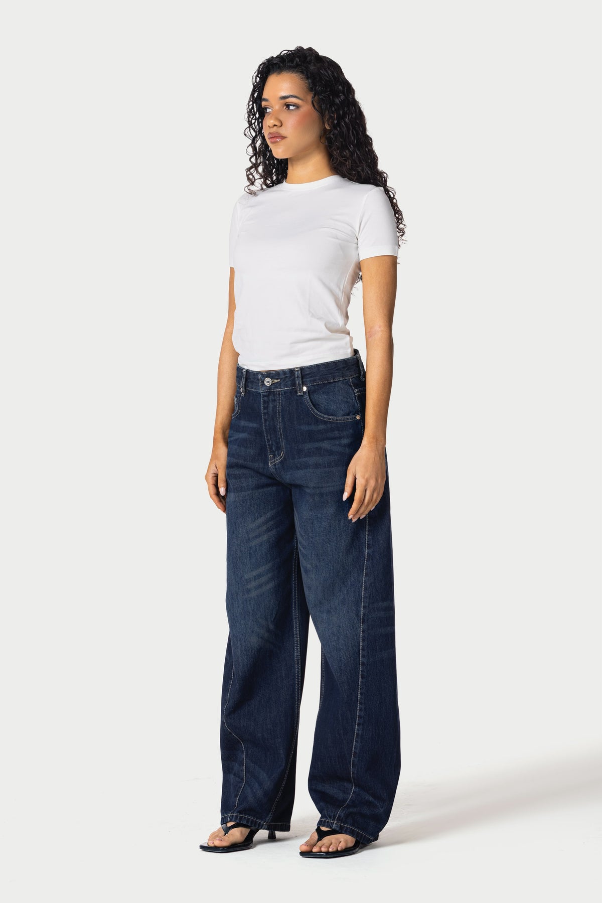 Barrel fit Jeans – Blue Raw – photo 4