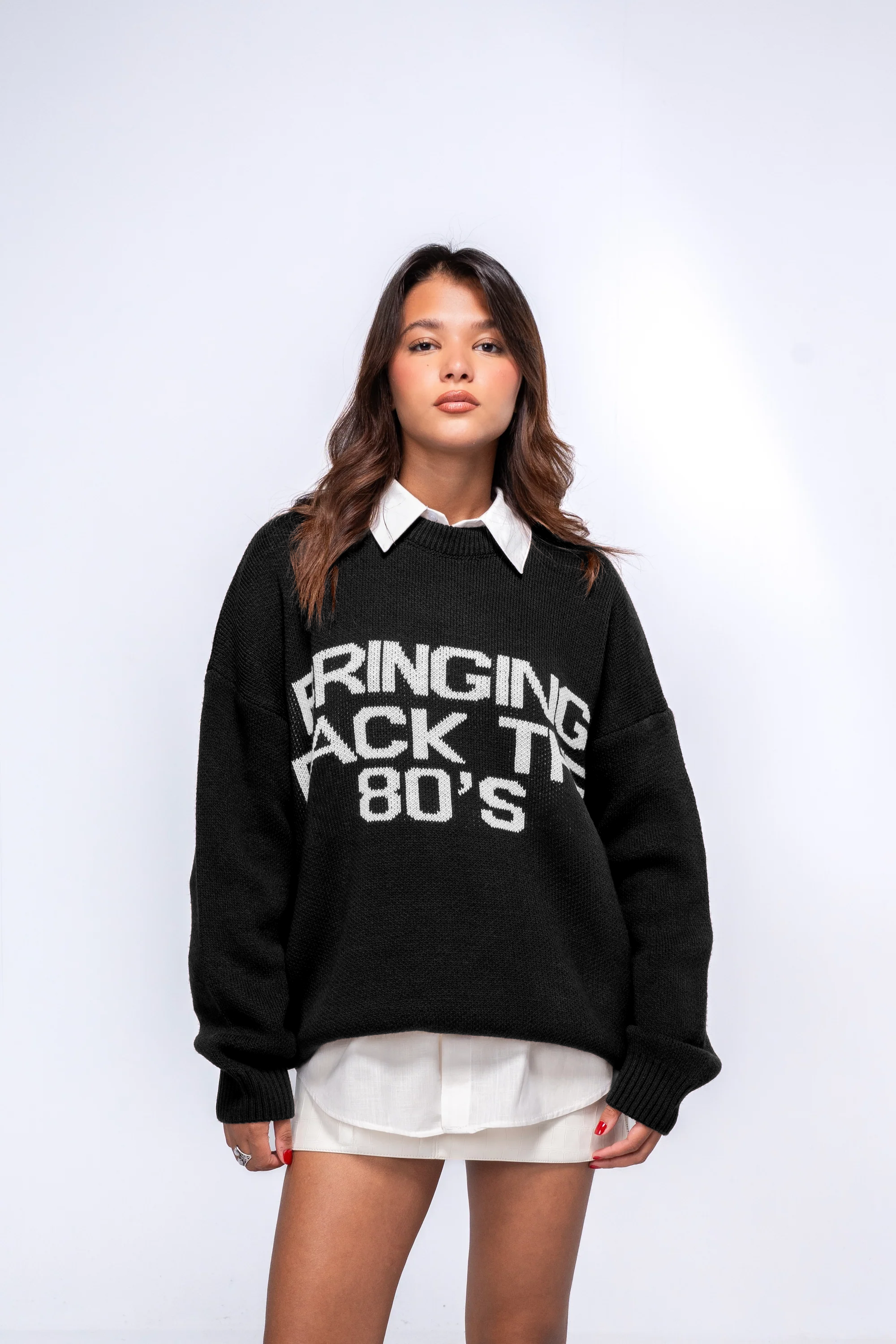 Bringing back the 80’s Sweater - Black