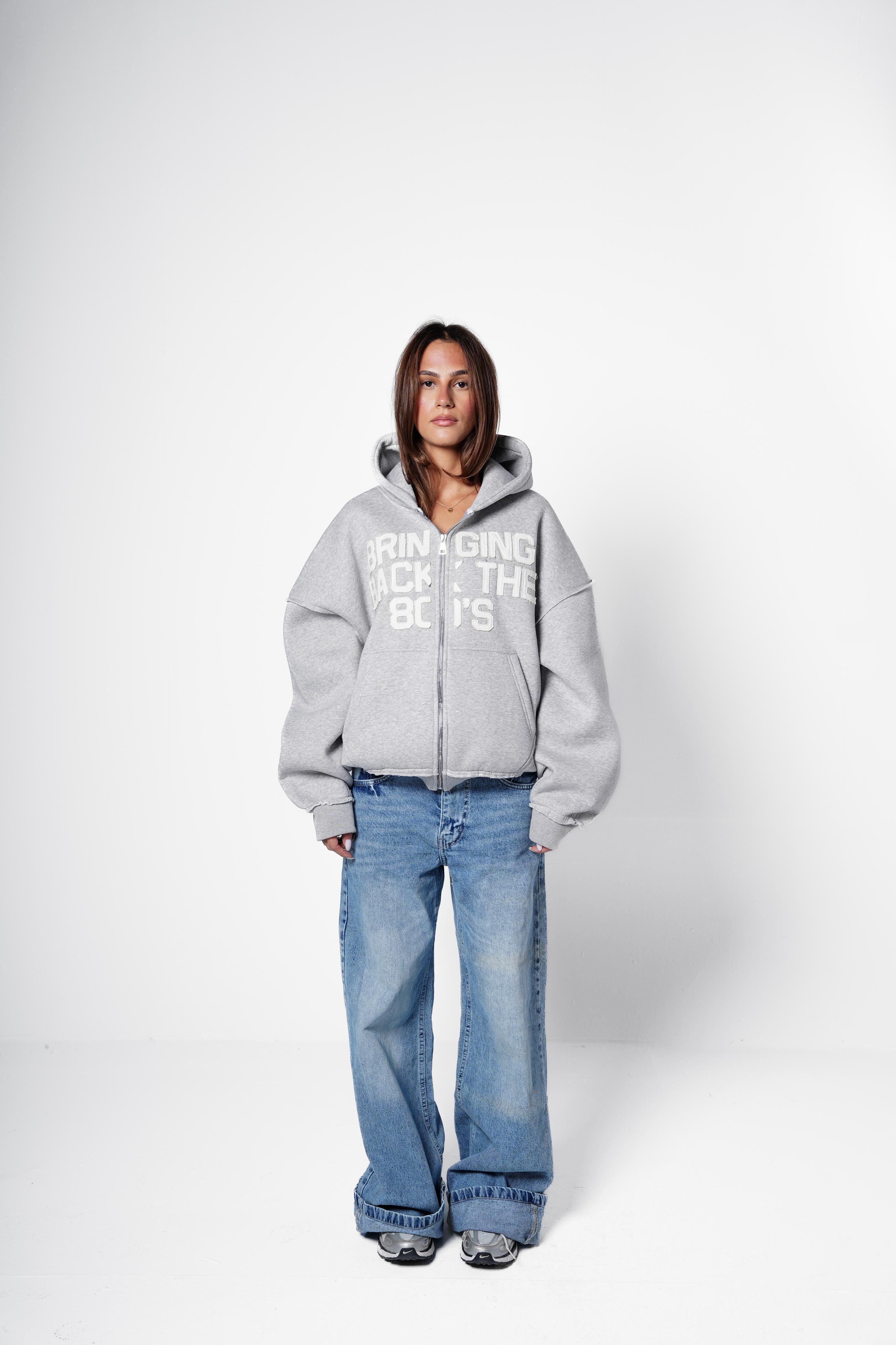 Bringing Back Zip Up - Light Grey